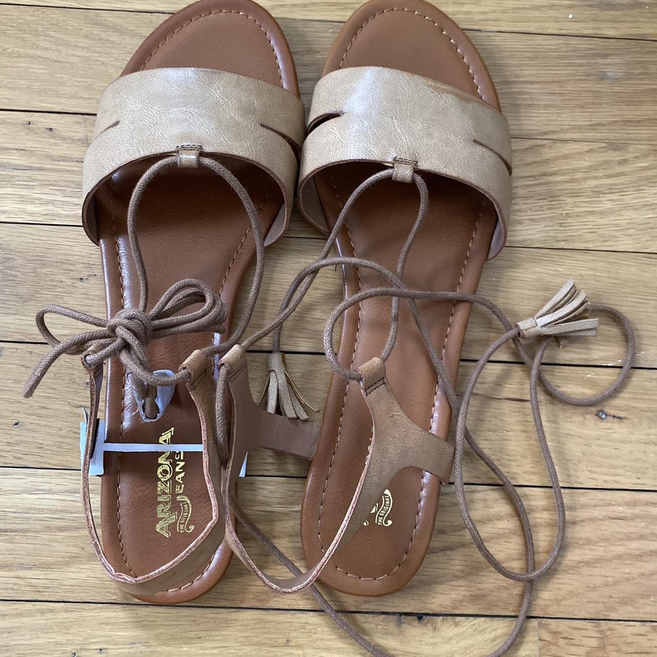 NWOT new without tags Brown Lace Up Sandals Size Depop