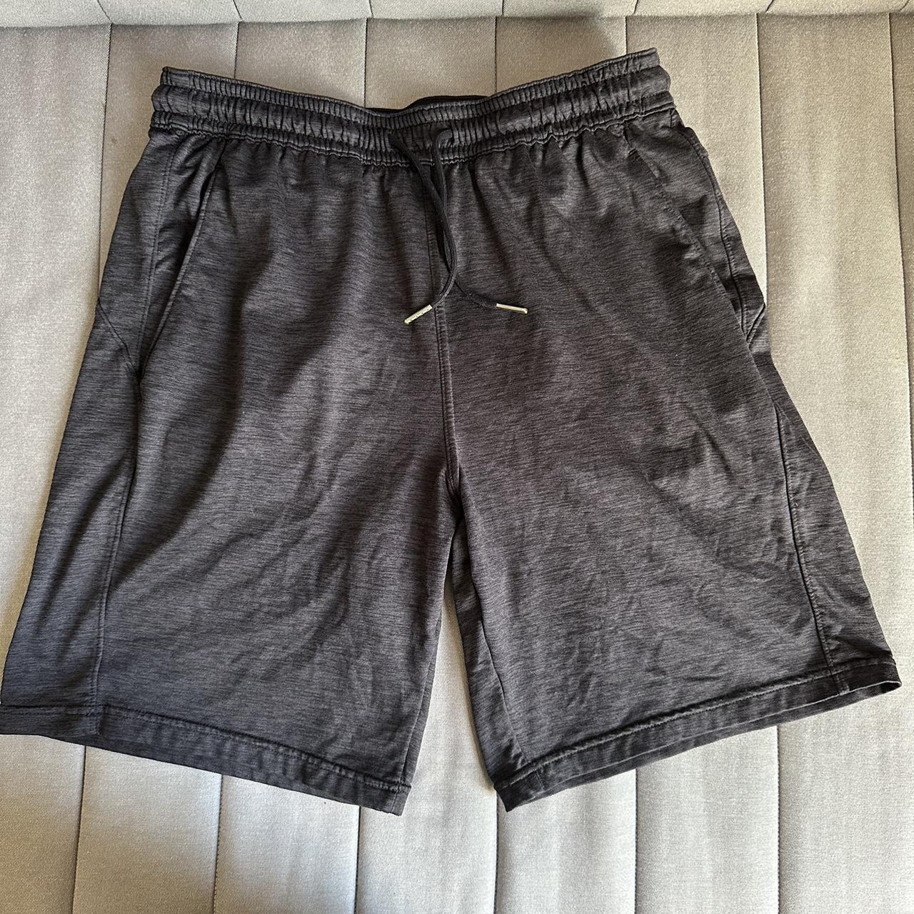 Zella Mens Black Shorts Size Medium with back zip... - Depop