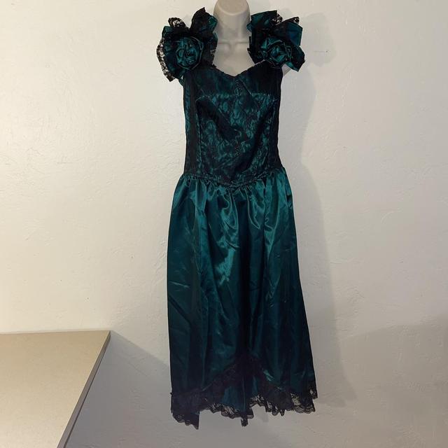 Green 80s prom outlet dress