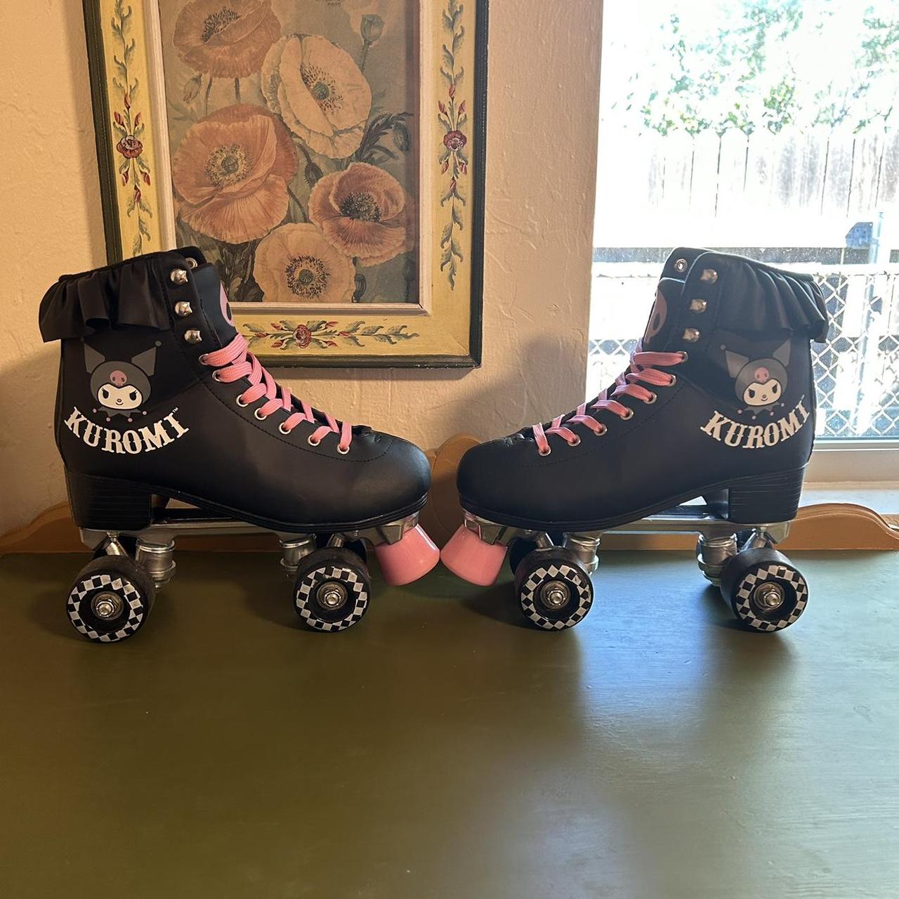 Kuromi Dolls Kill Roller Skates Size 6, but fit my... Depop