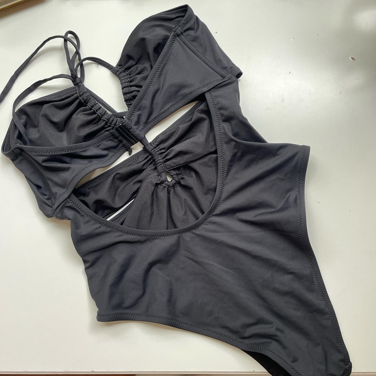 Oysho black cutout swimsuit. Only worn once. Size... - Depop