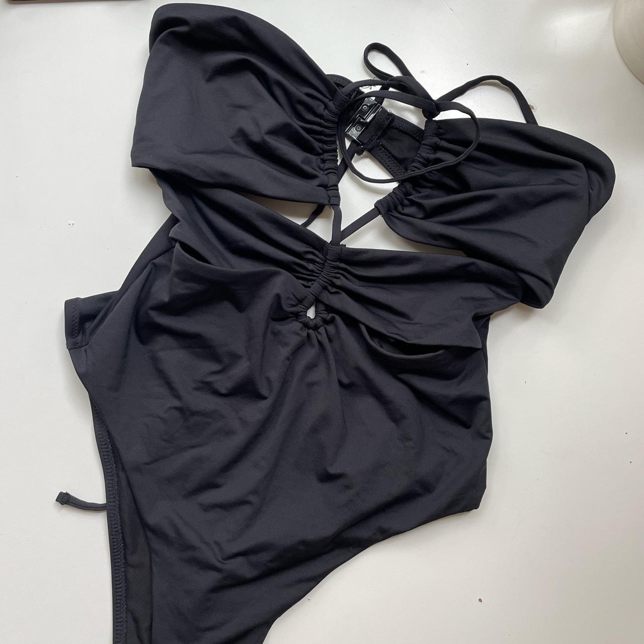 Oysho black cutout swimsuit. Only worn once. Size... - Depop
