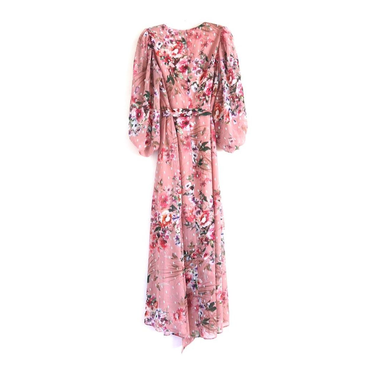 “Eliza J” floral foil print chiffon dress Women’s... - Depop