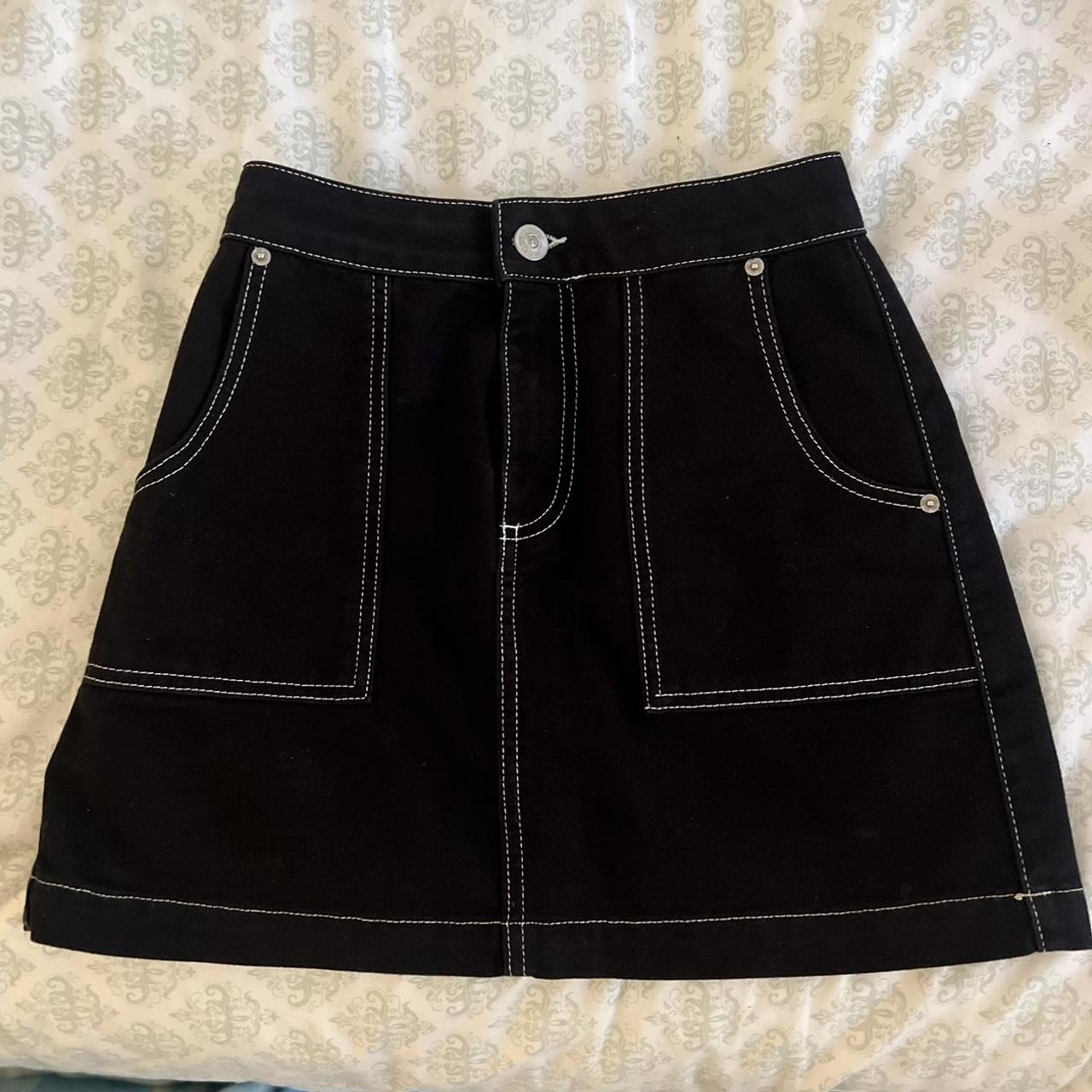 Black denim skirt Urban outfitters Size Small... - Depop