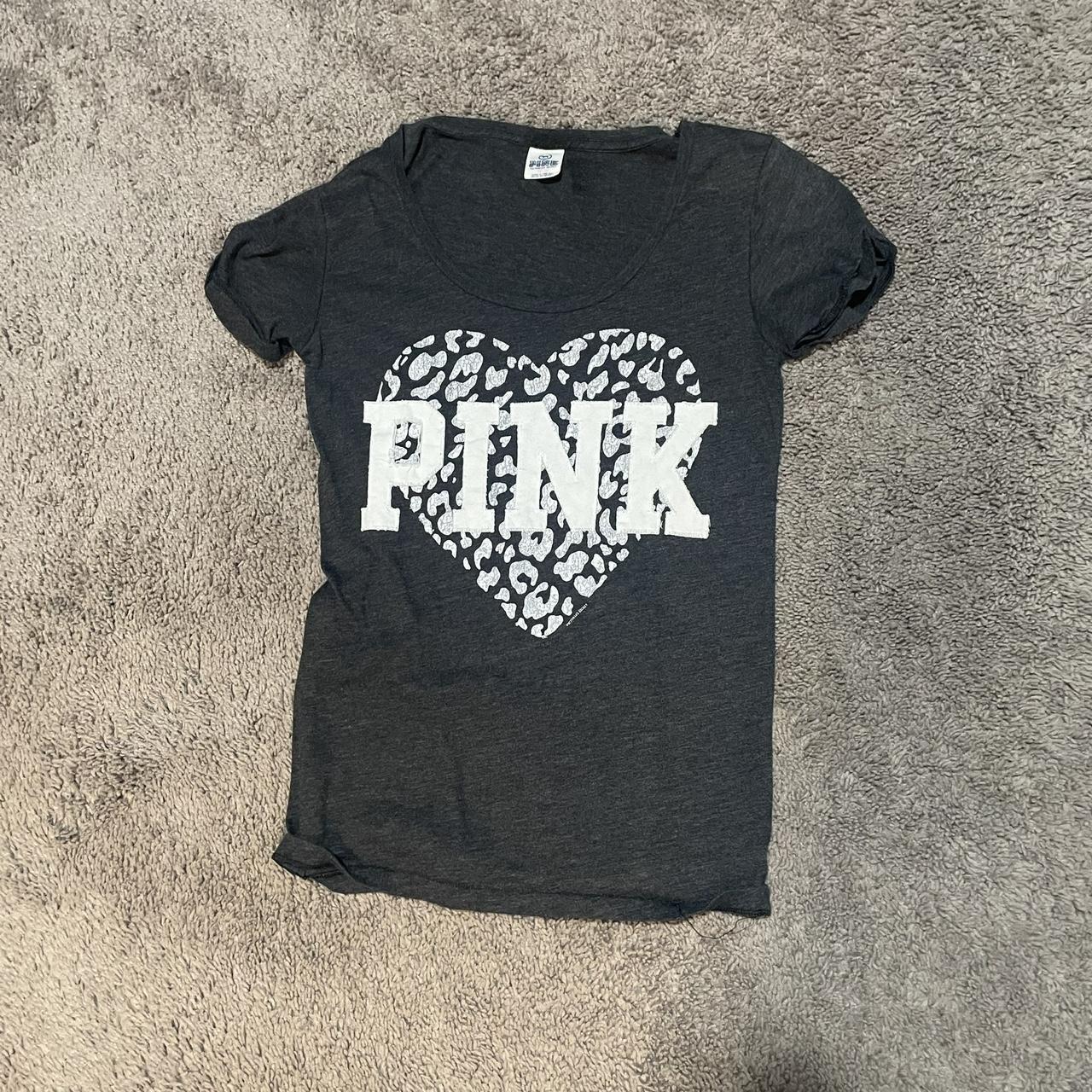 Grey Victoria's Secret PINK shirt | Depop
