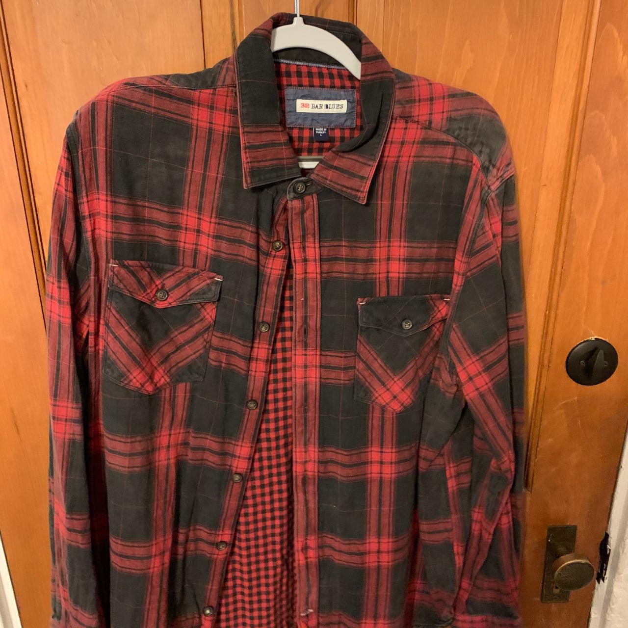 32-bar-blues-flannel-size-l-message-for-more-pics-depop