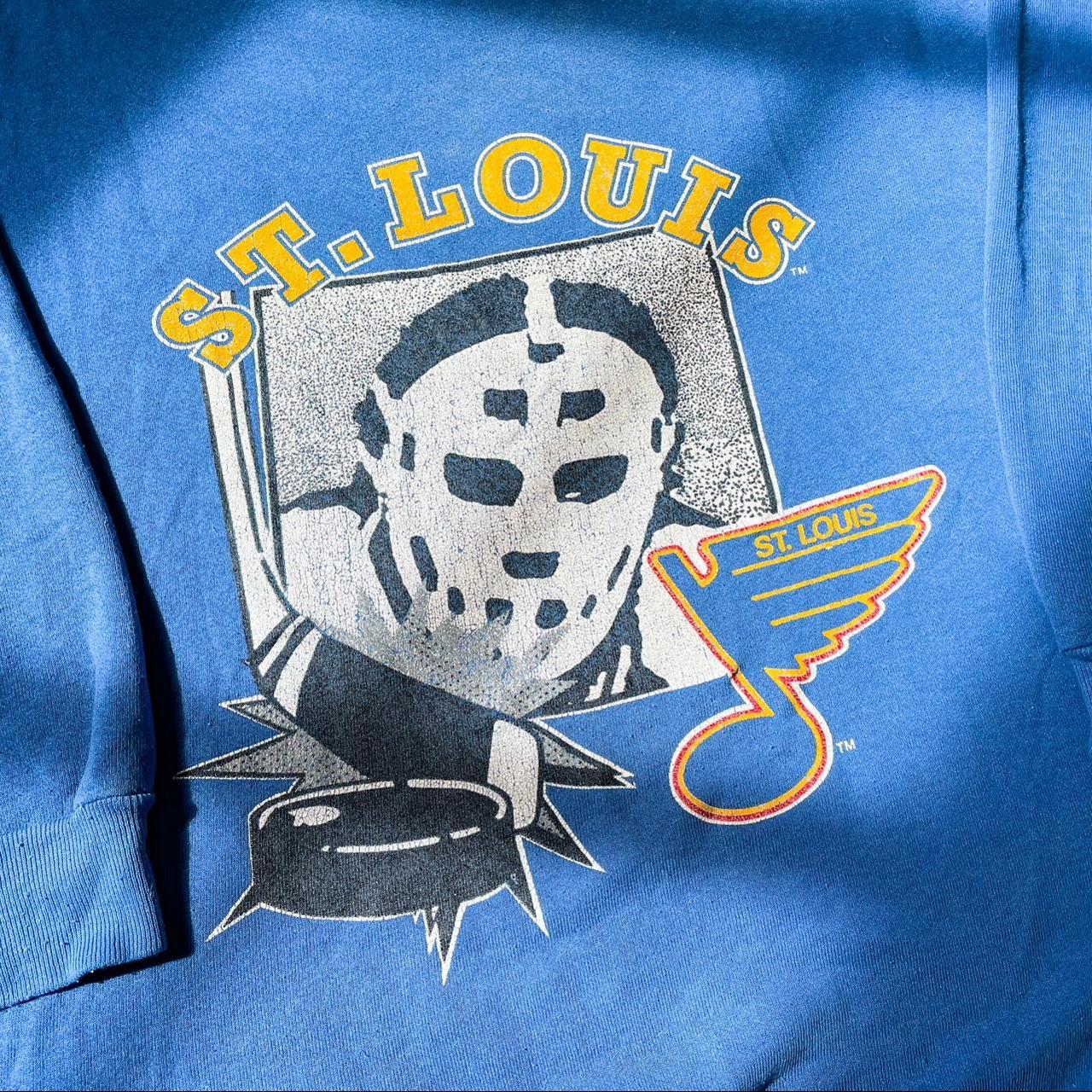Vintage St. Louis Blues Sweatshirt // 90s Blue - Depop