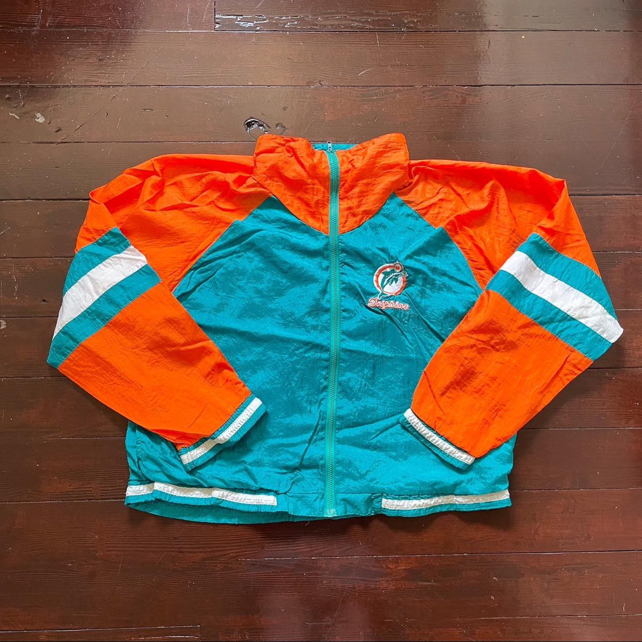 Vintage 90s Green Starter X NFL Miami Dolphins Hooded Jacket - Large Nylon–  Domno Vintage