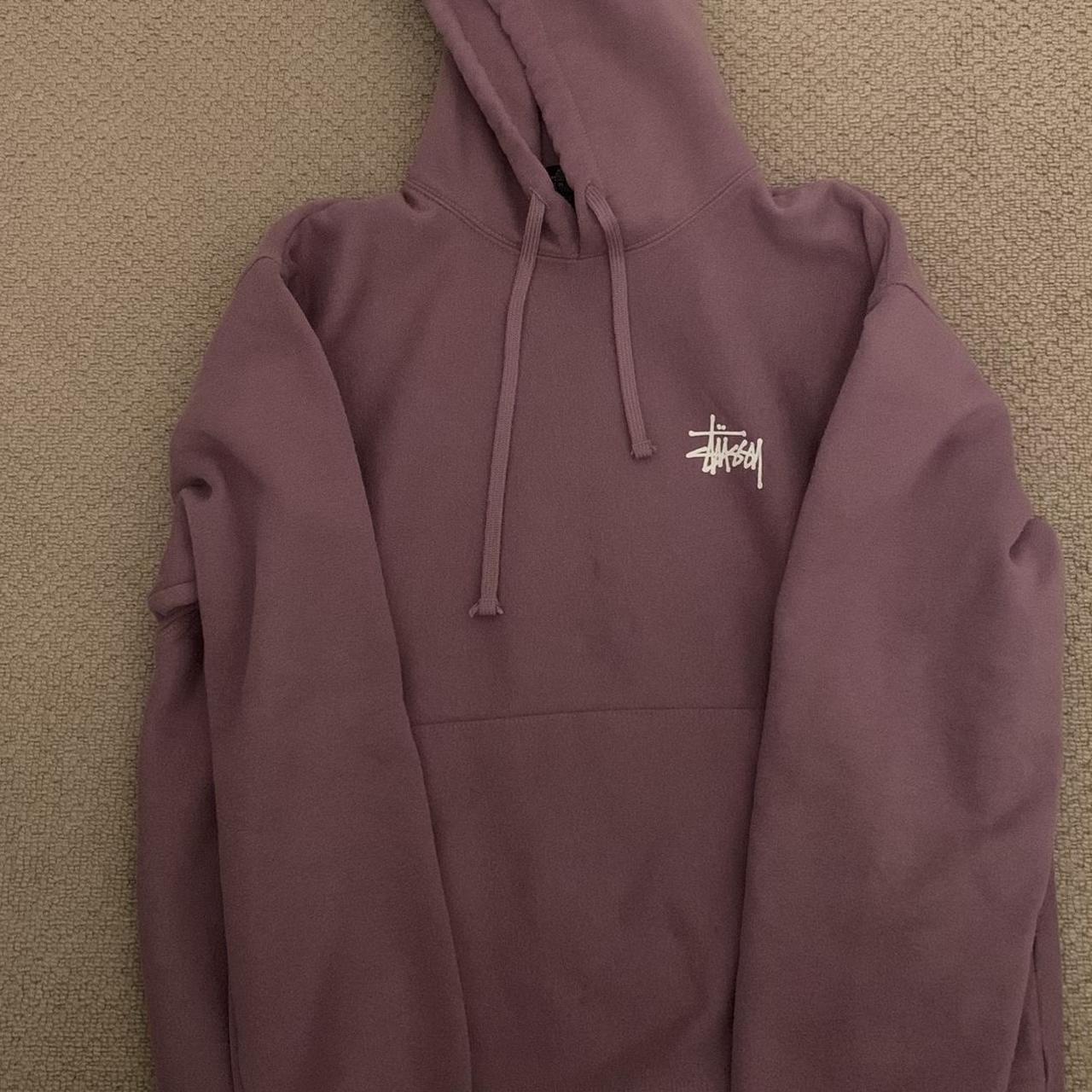 Purple Stussy hoodie size medium Selling as too big... - Depop