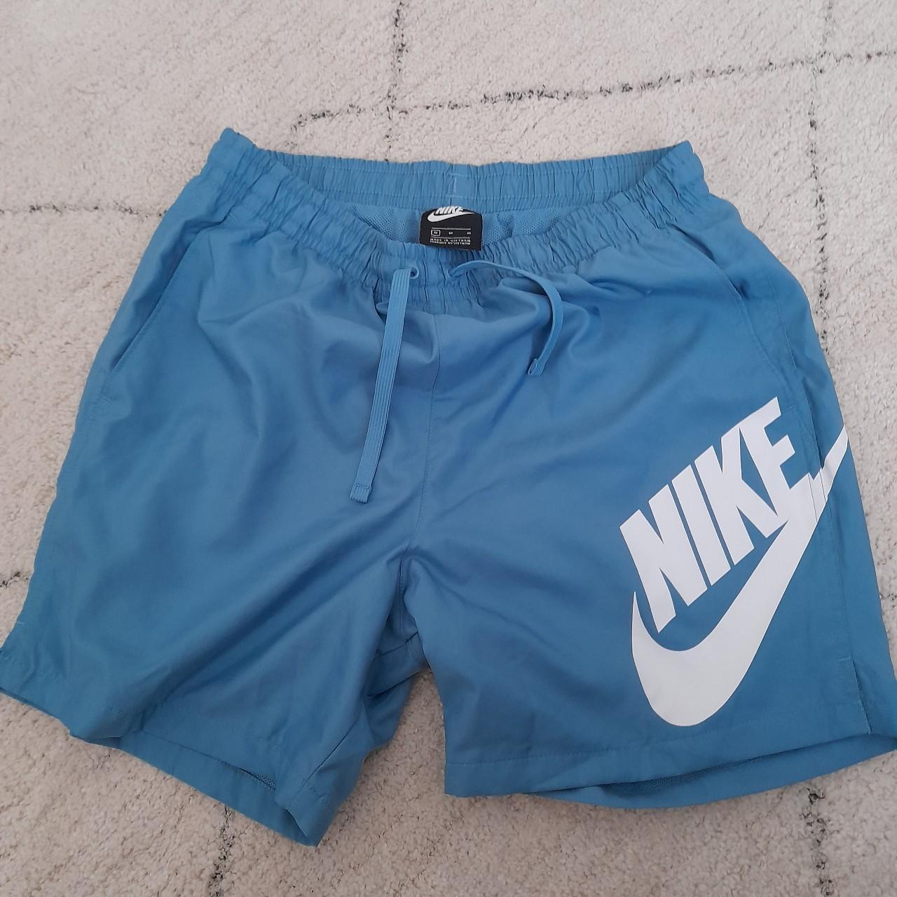Nike Men's Blue and White Swimbriefsshorts Depop