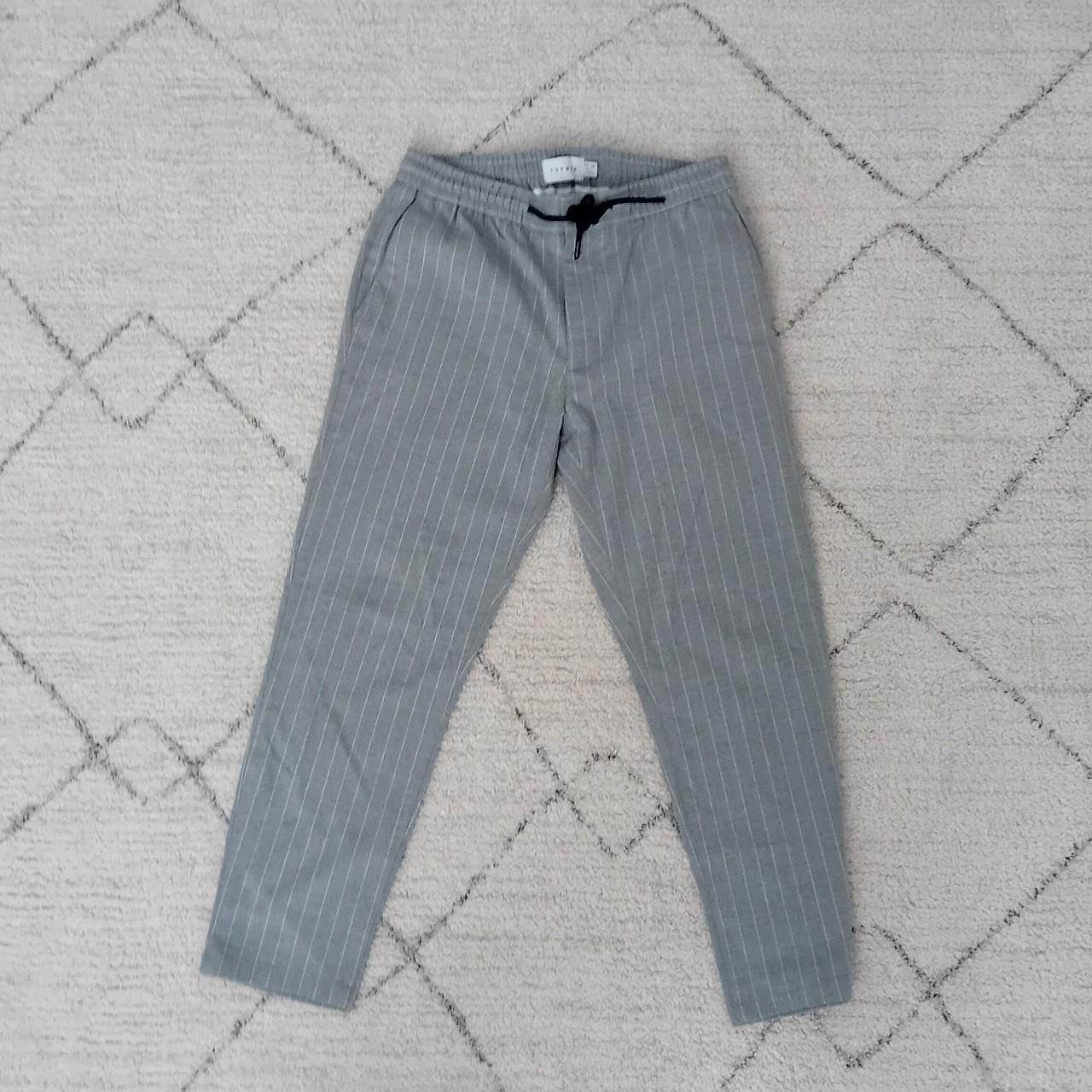 Men's TOPMAN grey pinstripe Soft