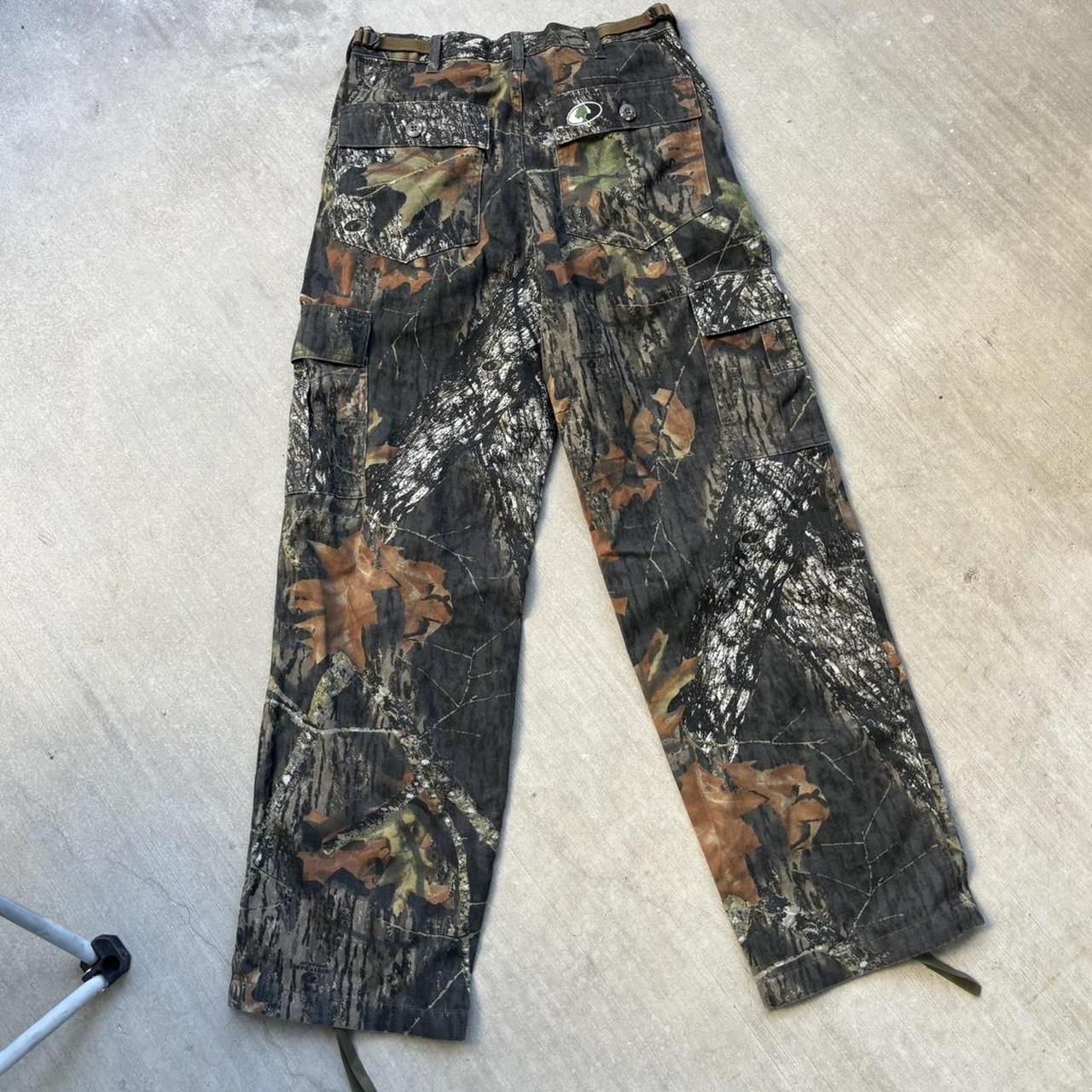 Vintage mossy oak camo hunting pants Cargo pockets... - Depop