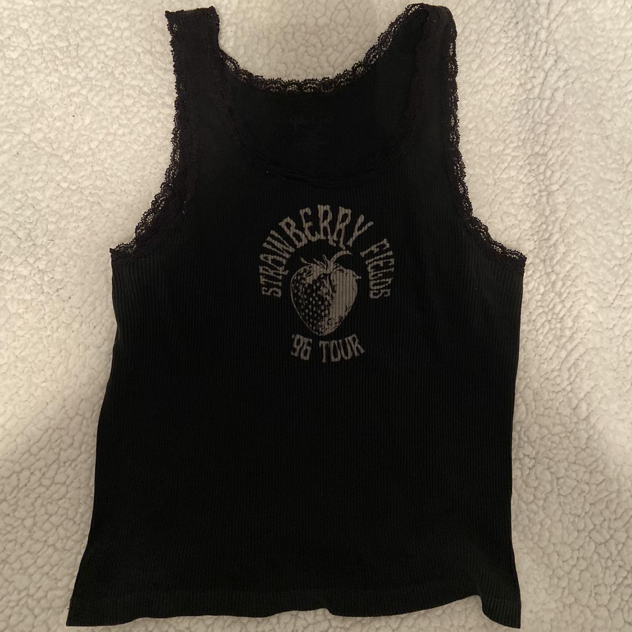 brandy melville lace tank strawberry fields ‘96... Depop