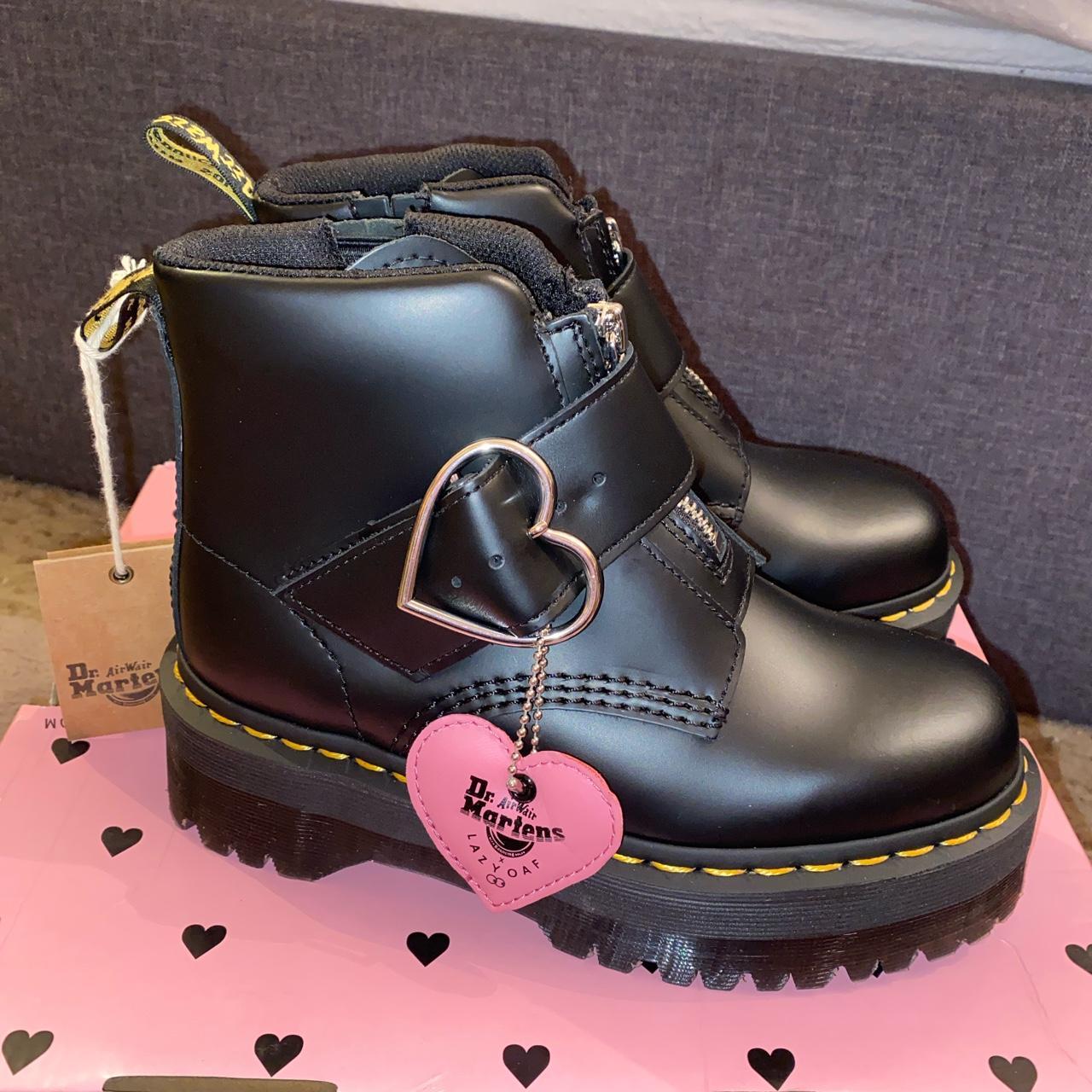 Doc martens outlet heart buckle boots