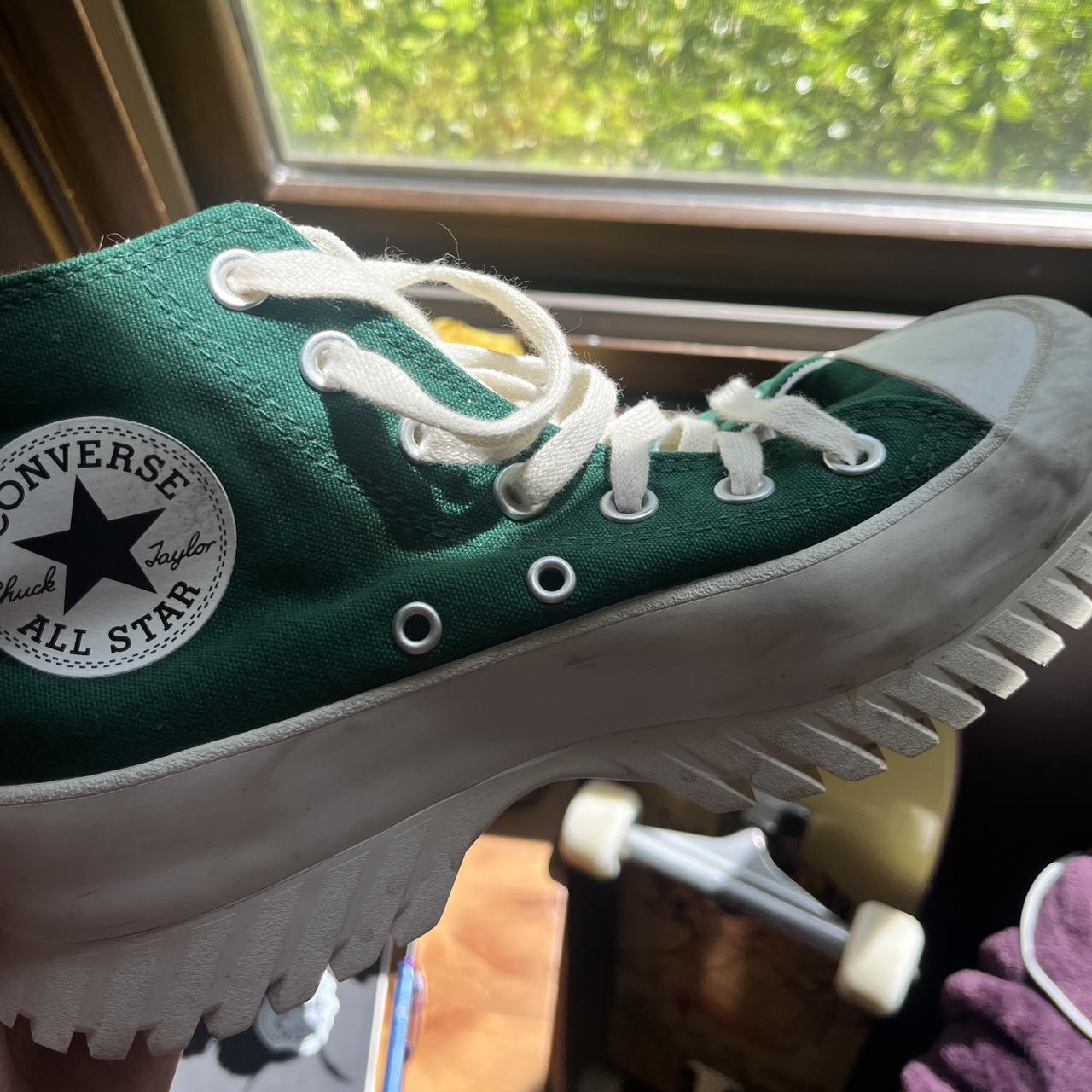 forest green platform converse! size Depop