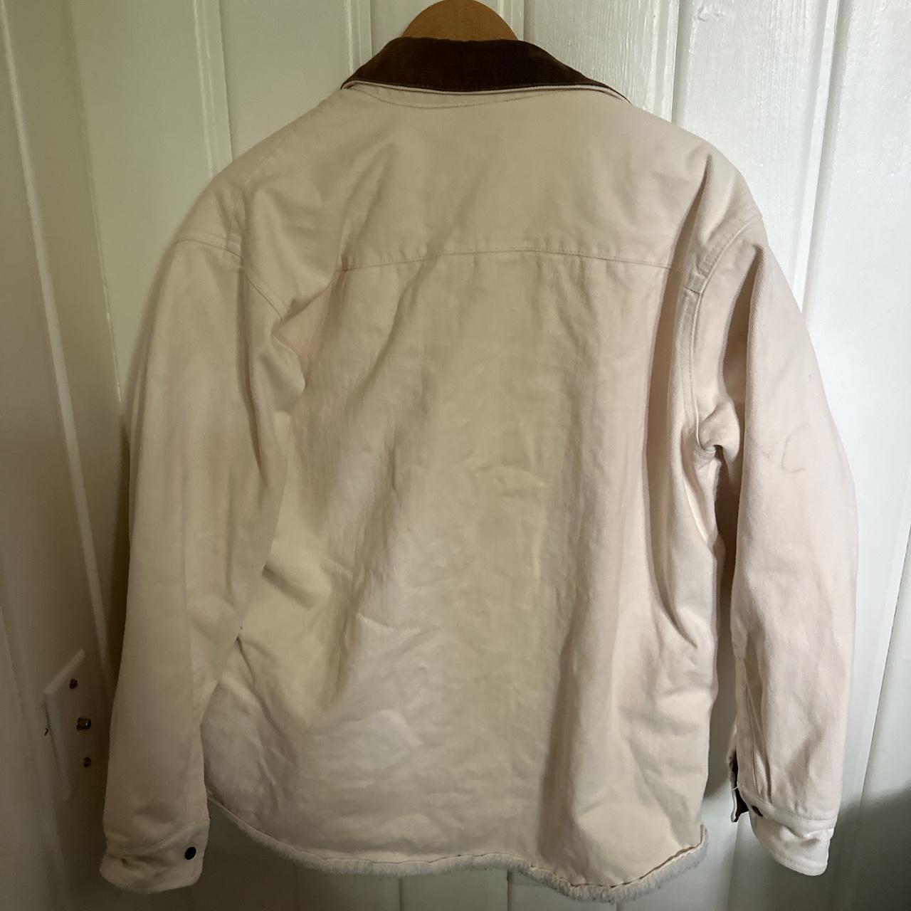 brandy melville nancy jacket Color creme and brown... Depop