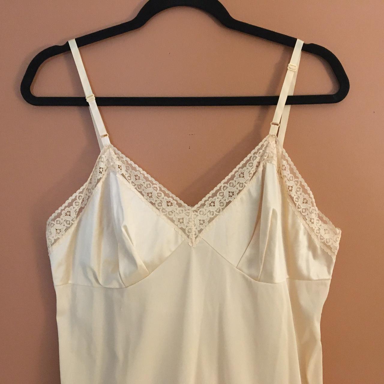 Gorgeous vintage Vanity Fair nude slip dress - fits... - Depop