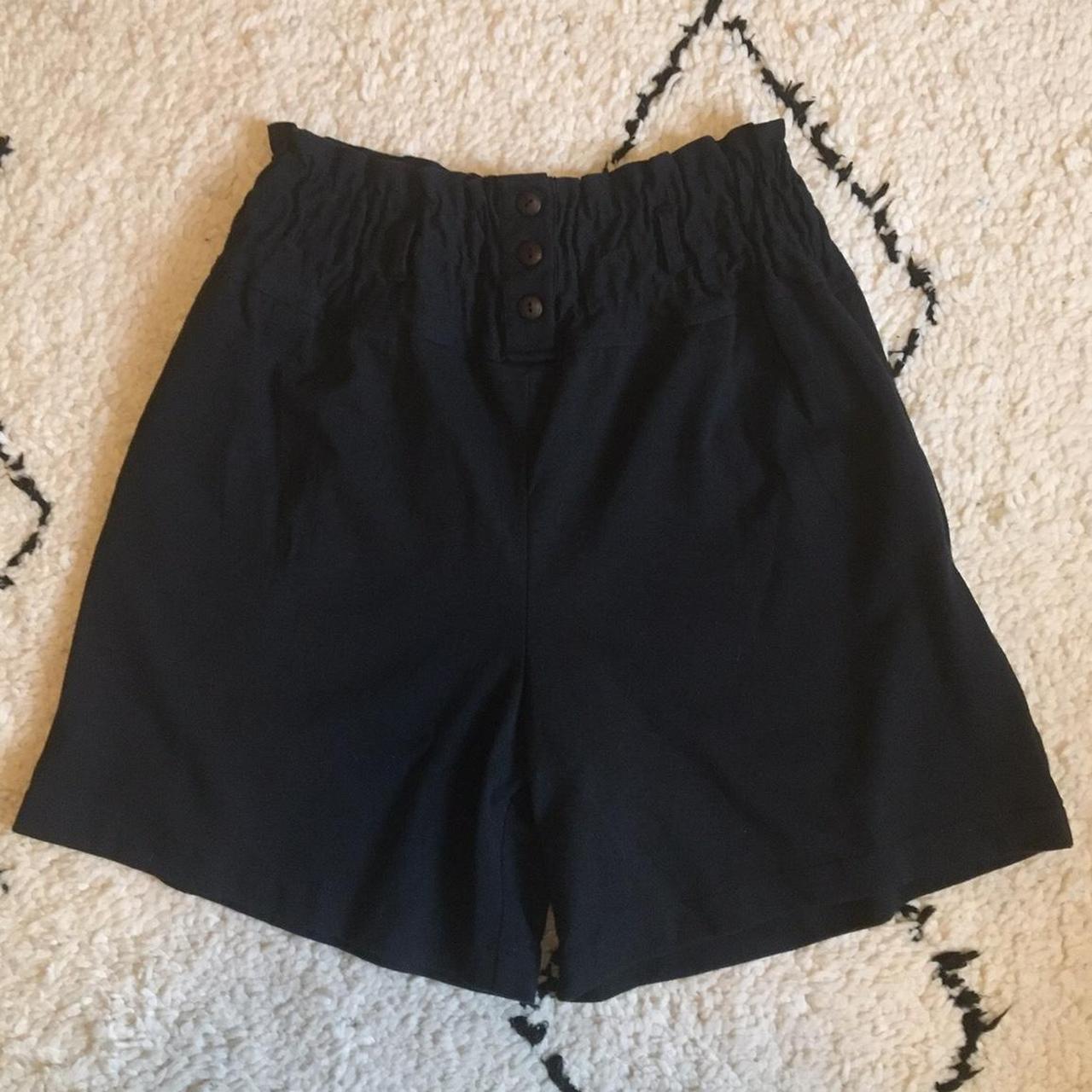 Vintage 90s Que Pasa brand black fabric shorts -... - Depop