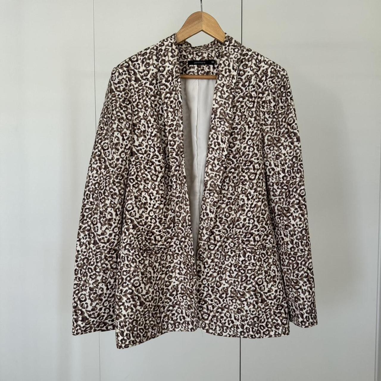 PORTMANS leopard print blazer size 16 Like new... - Depop