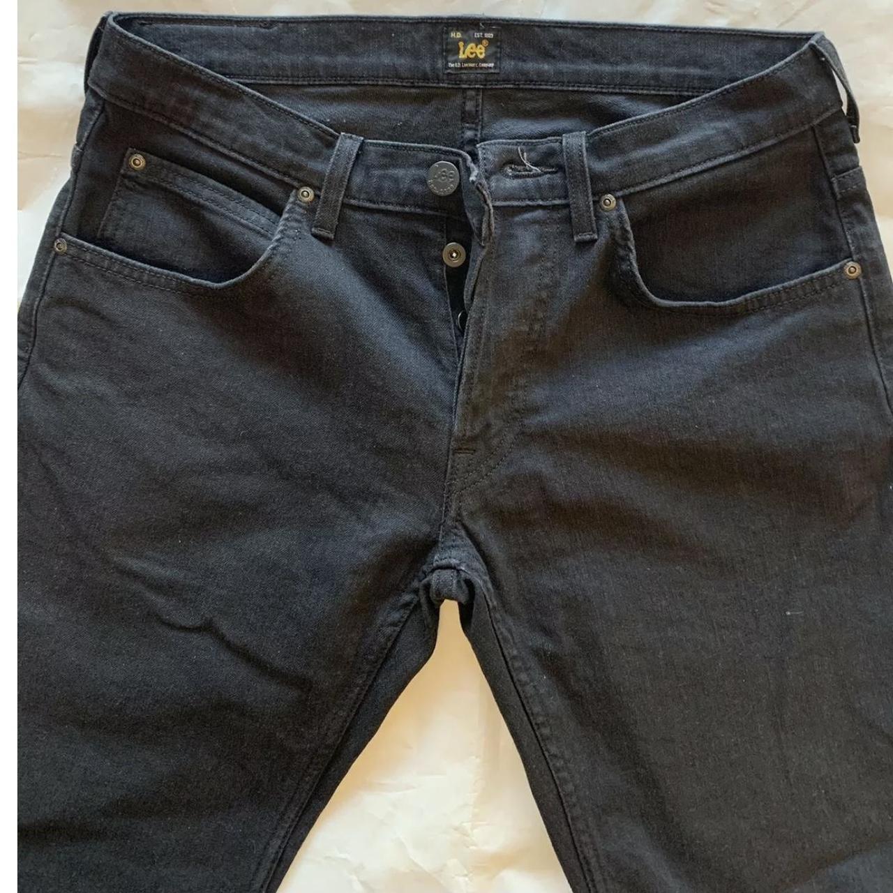 Lee Knox Straight Black Mens Jeans Classic button... - Depop