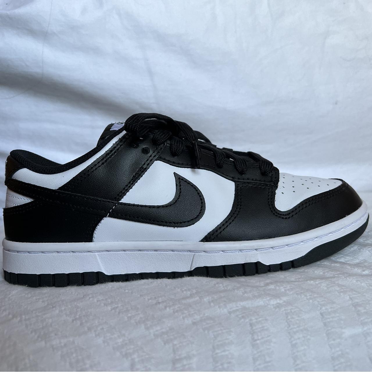 Nike dunks low black and white womens. I wore them... Depop