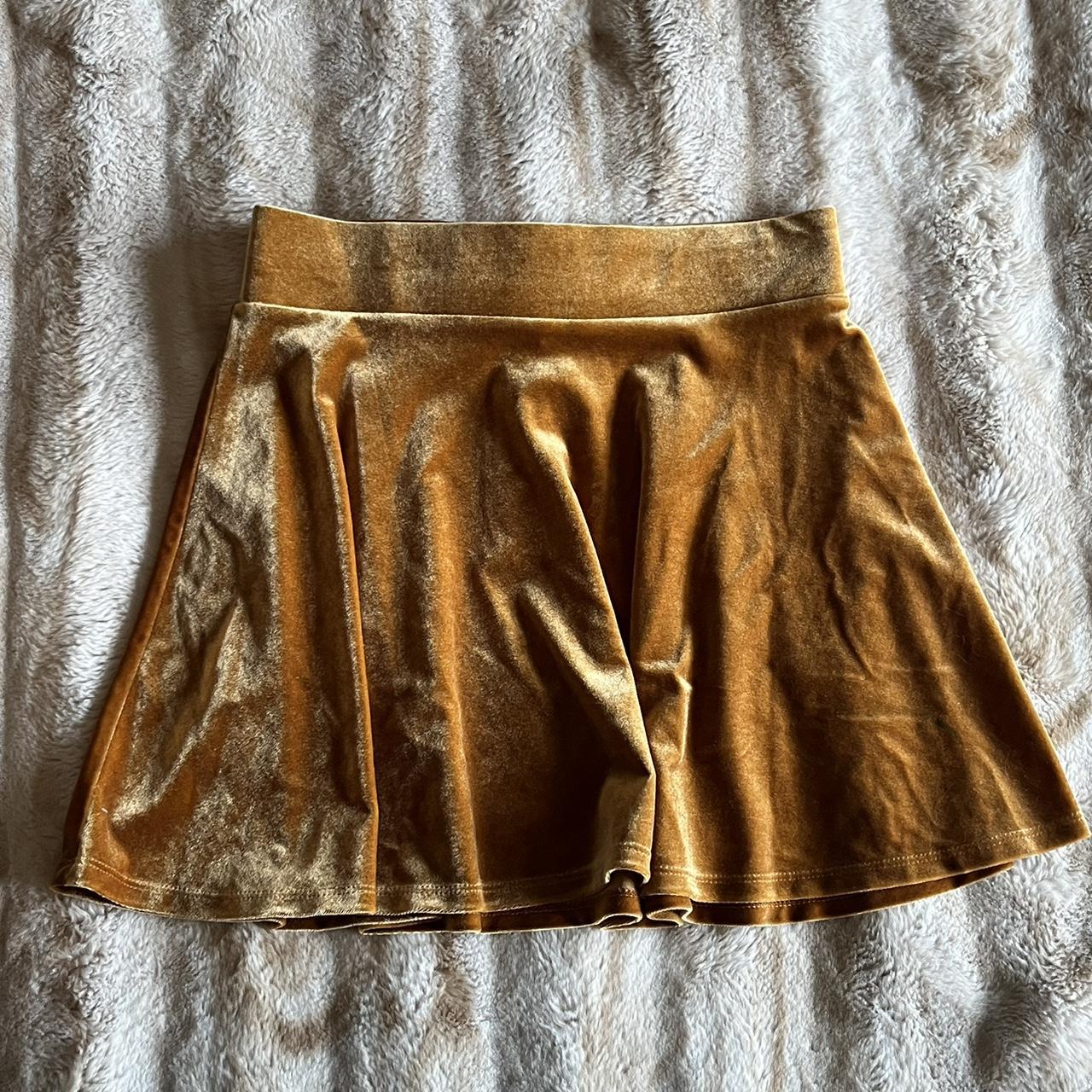 Velvet shop skirt mustard