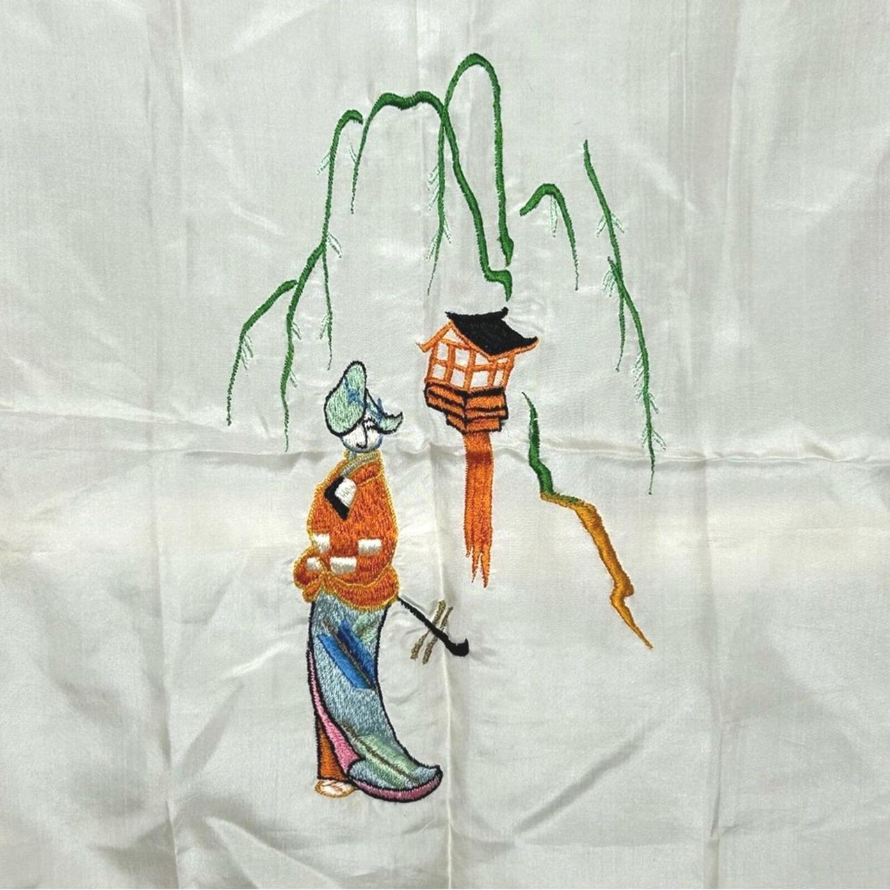 Source Unknown Women's Scarf - White/Multi – Vint… - image 2