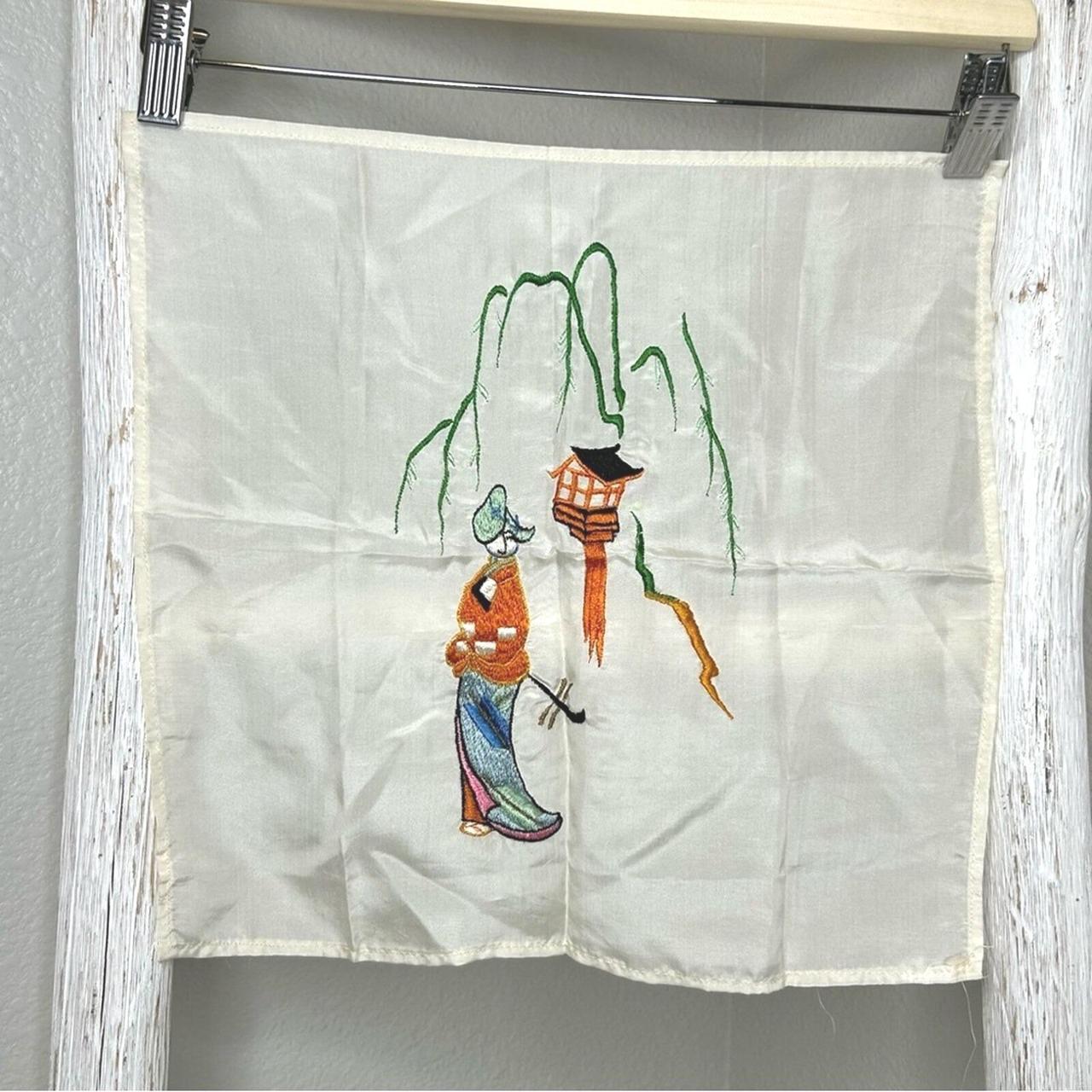 Source Unknown Women's Scarf - White/Multi – Vint… - image 1