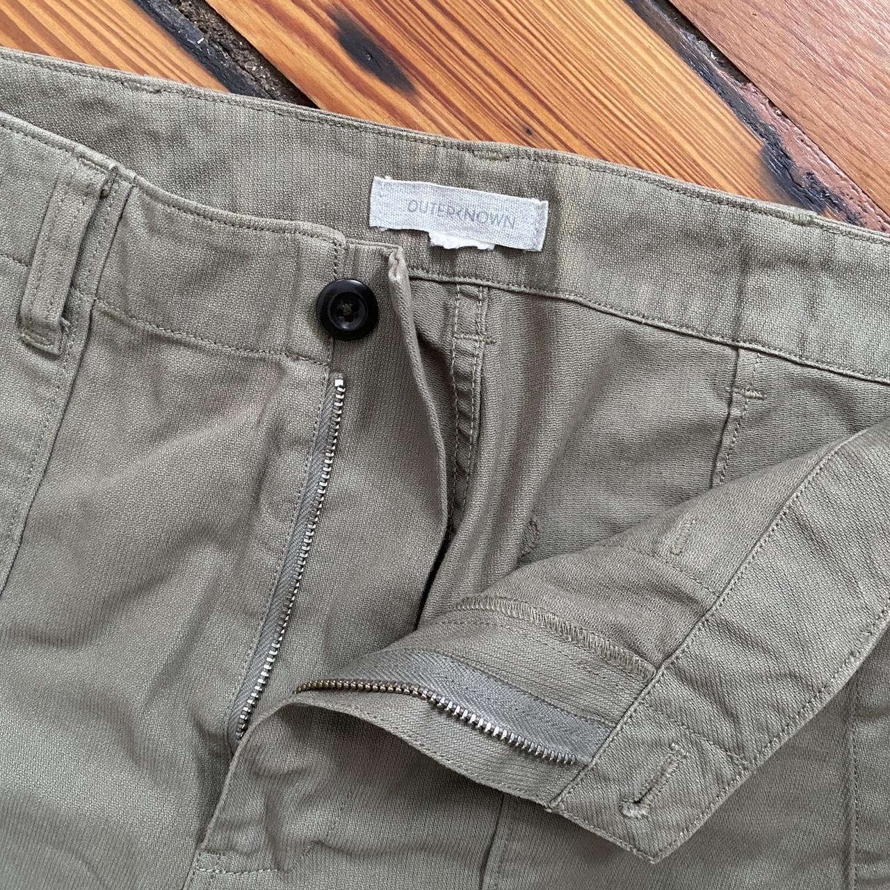 Outerknown Women's Khaki and Green Trousers | Depop