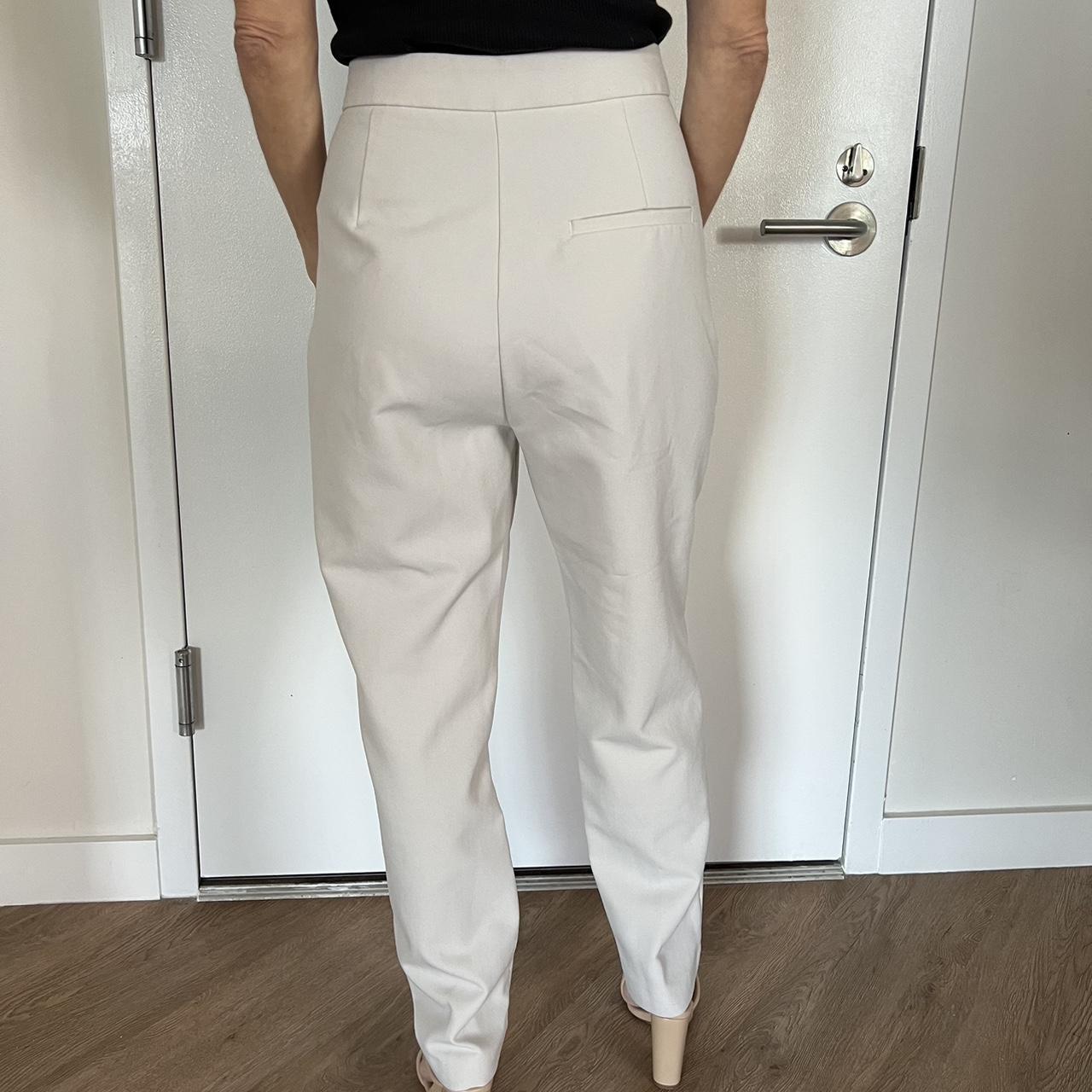 Zara Cream colored pants - work pants - formal pants - Depop