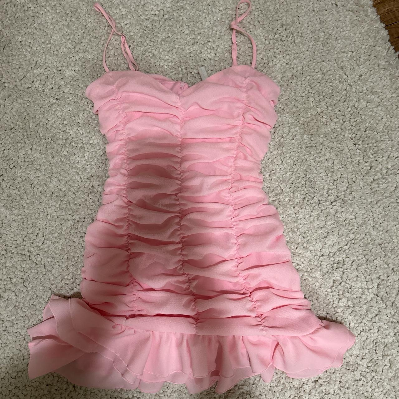 Lucy in the Sky Women's Pink Dress Depop