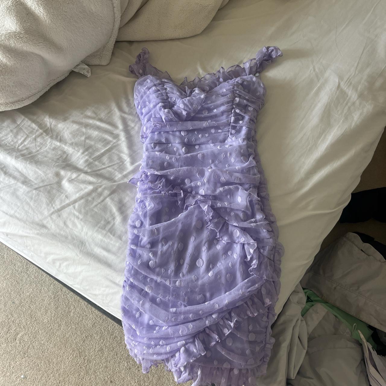 Hello Molly Purple ruffle bodycon dress Size S but... - Depop