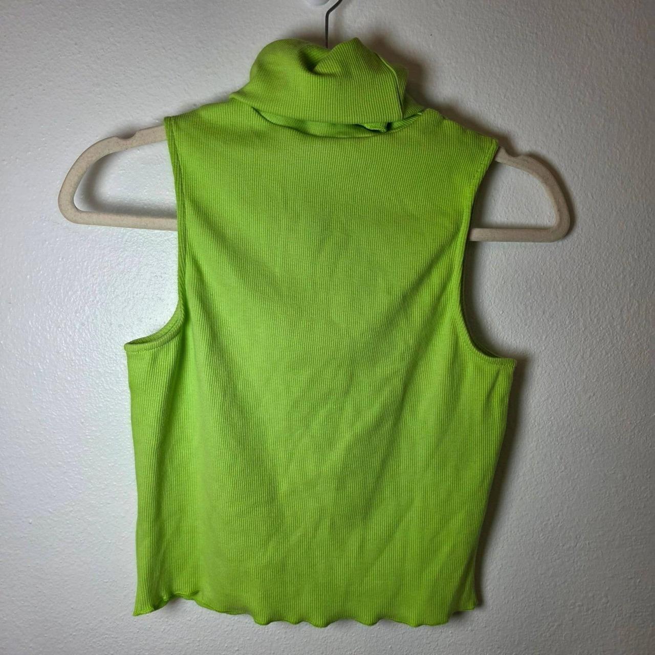 L'autre chose women's deadstock green streetwear bright y2_k crop top