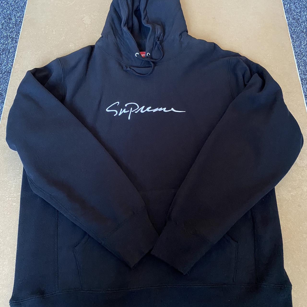 Supreme script logo hoodie hooded sweatshirt Brand... - Depop