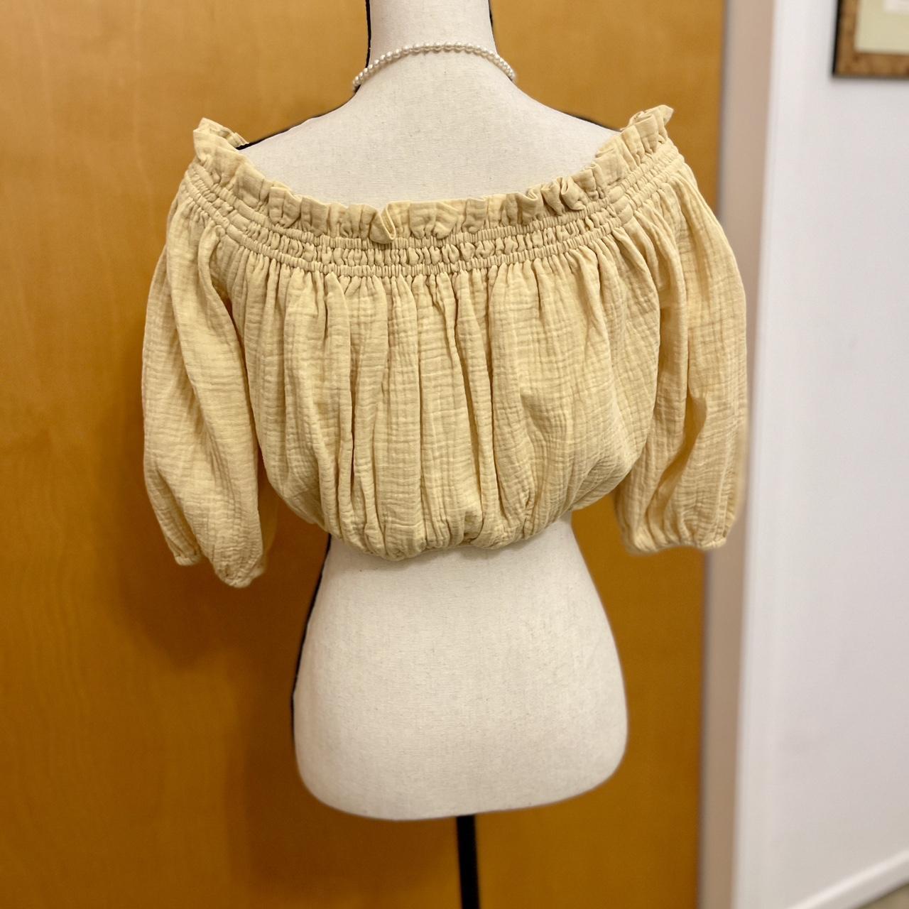 Together Women's Crop top - Cream/Yellow - M – By… - image 4