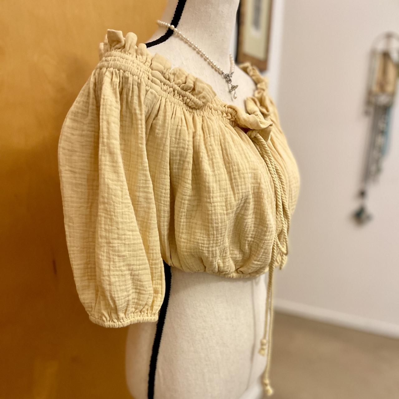 Together Women's Crop top - Cream/Yellow - M – By… - image 3