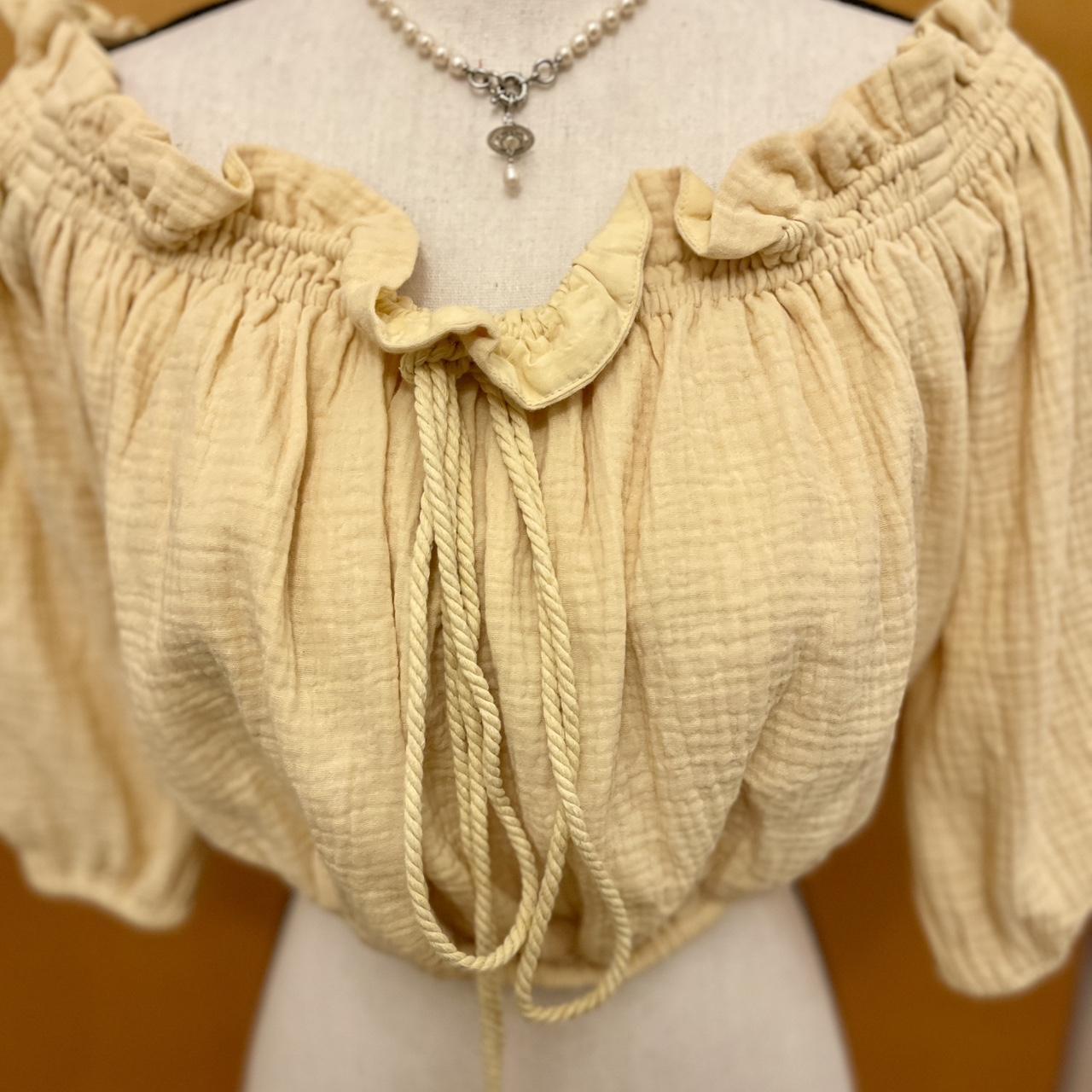 Together Women's Crop top - Cream/Yellow - M – By… - image 2