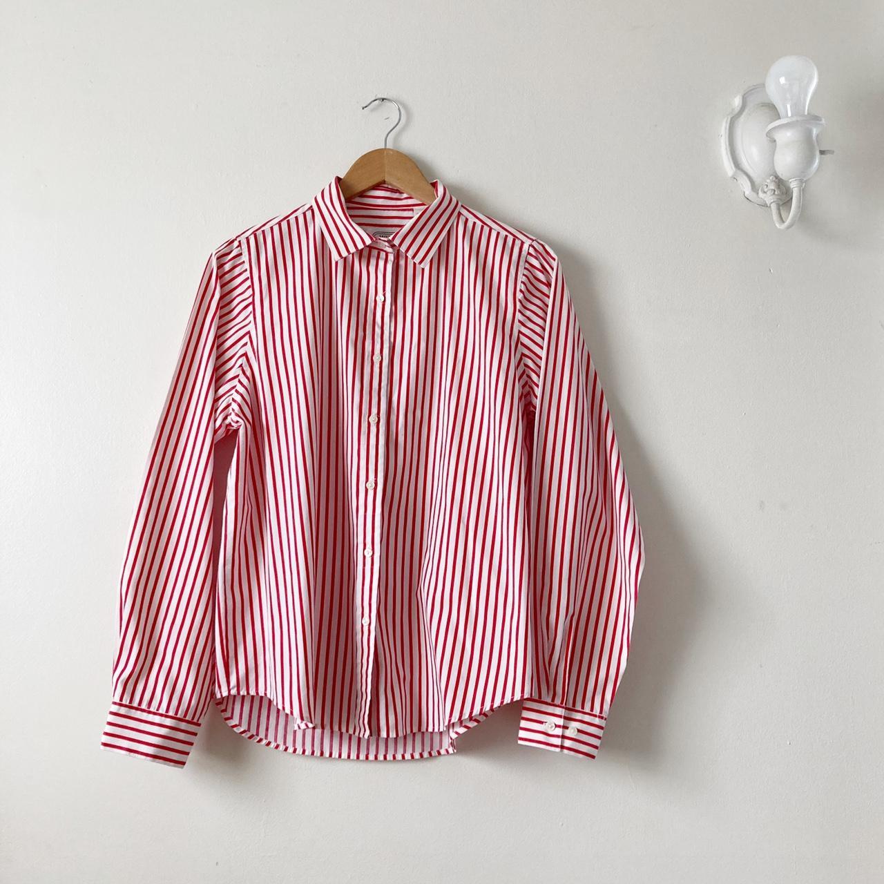 Witt Women's White and Red Blouse Depop