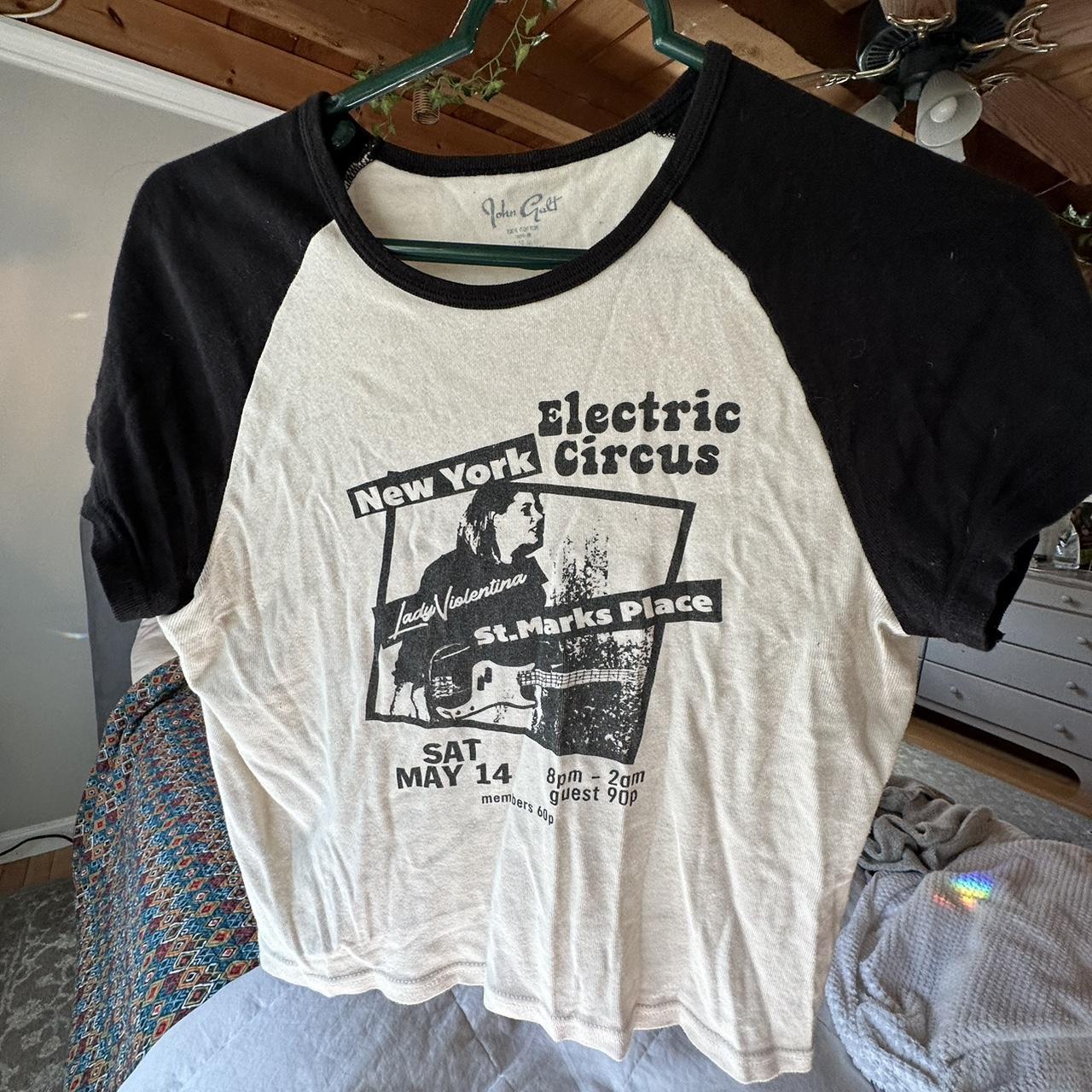 Brandy Melville Electric Circus Baby Tee A little... Depop
