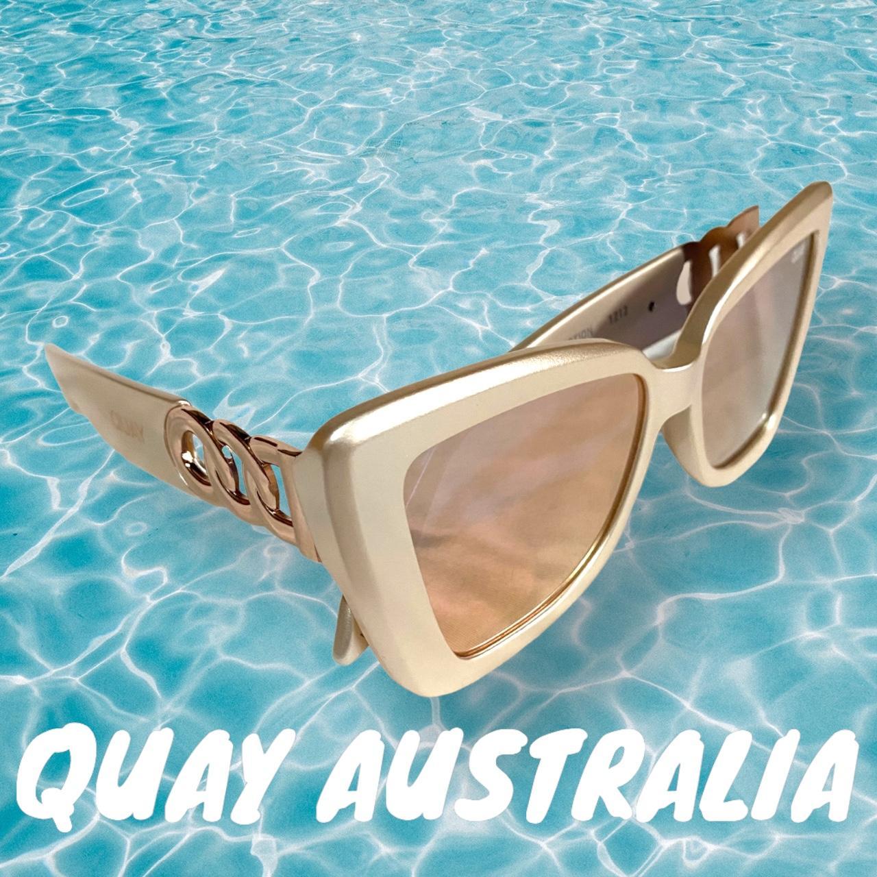 Quay white oversized Chain Reaction sunglasses 🕊... Depop