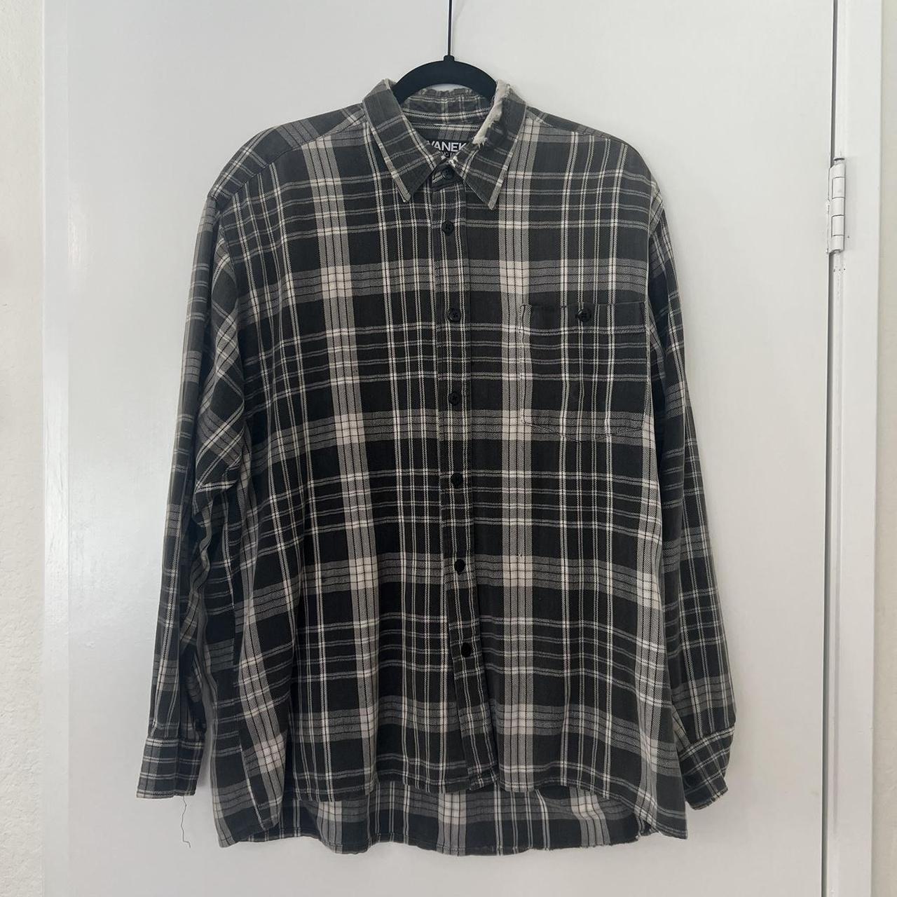 Jac Vanek I HATE EVERYONE top Flannel Button Down Shirt