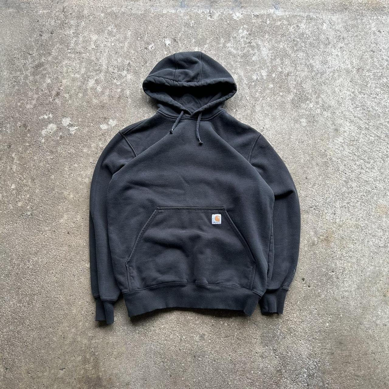 black essential carhartt hoodie 10/10... - Depop