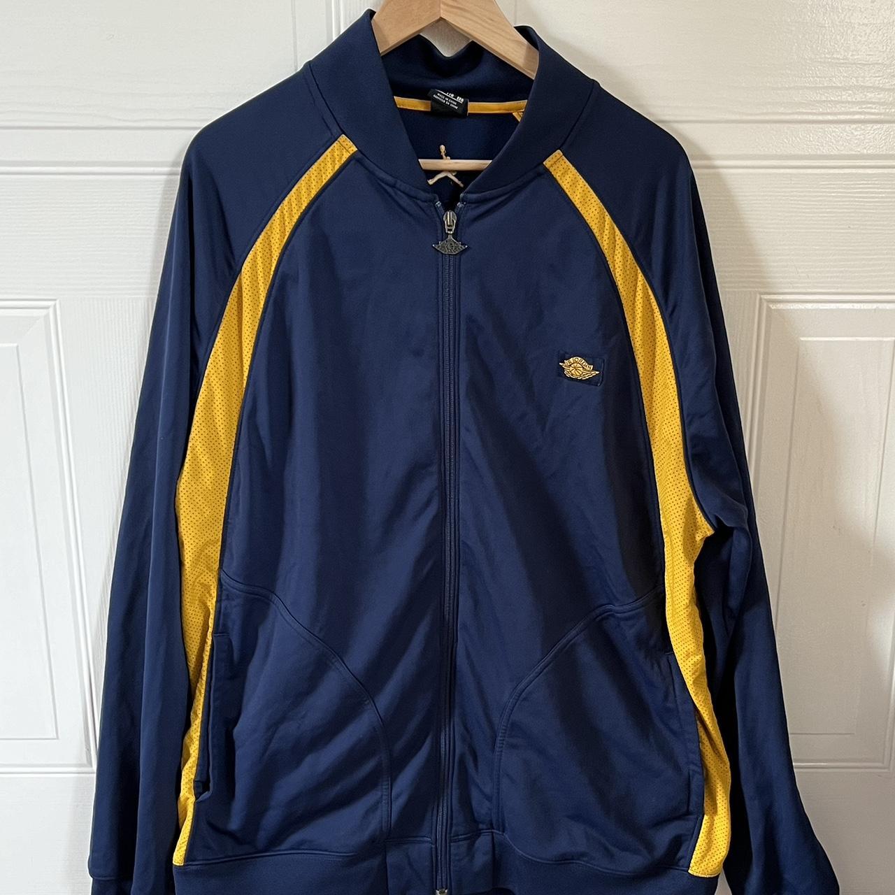 Blue and yellow jordan jacket online