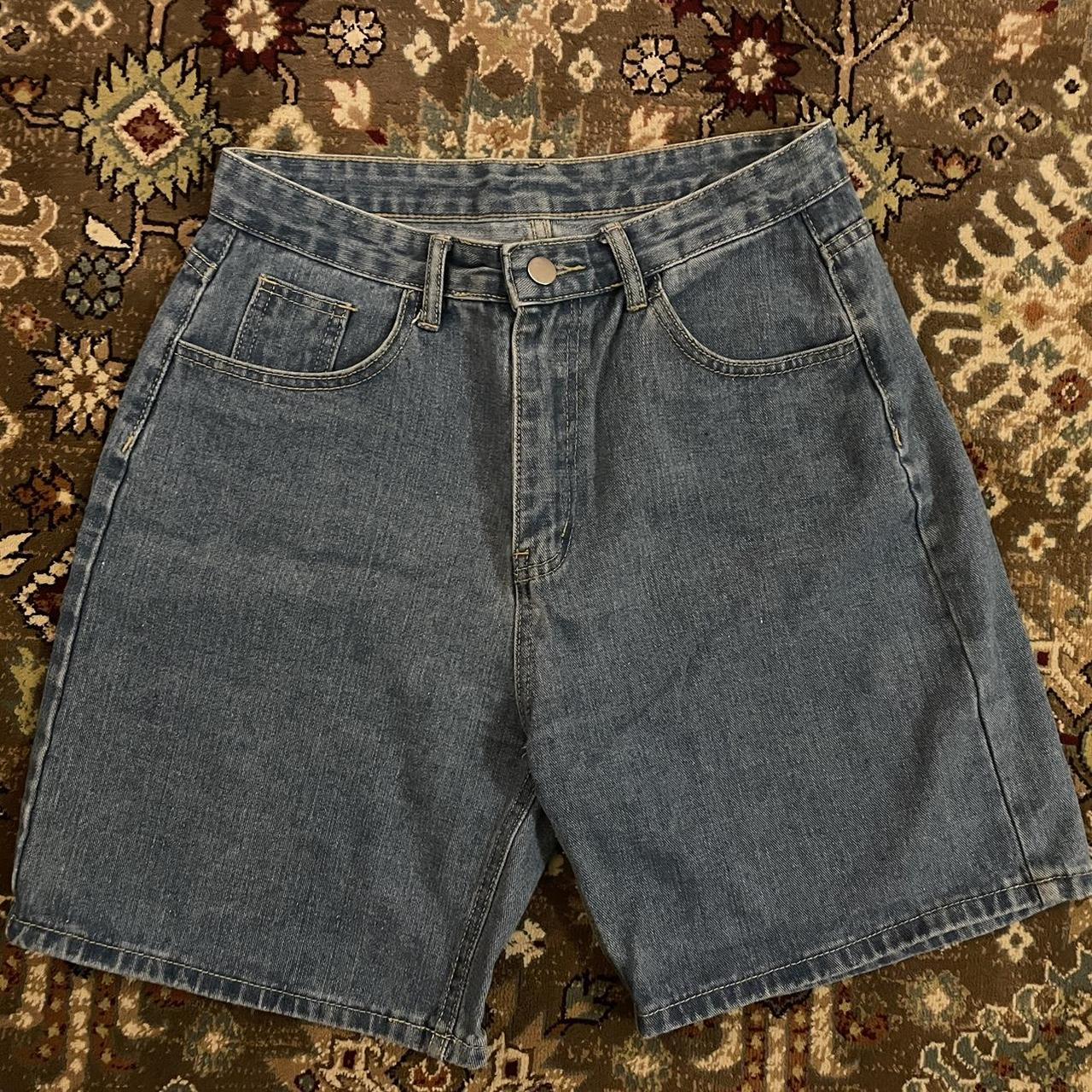 medium wash jorts! -shein brand but honestly not... - Depop