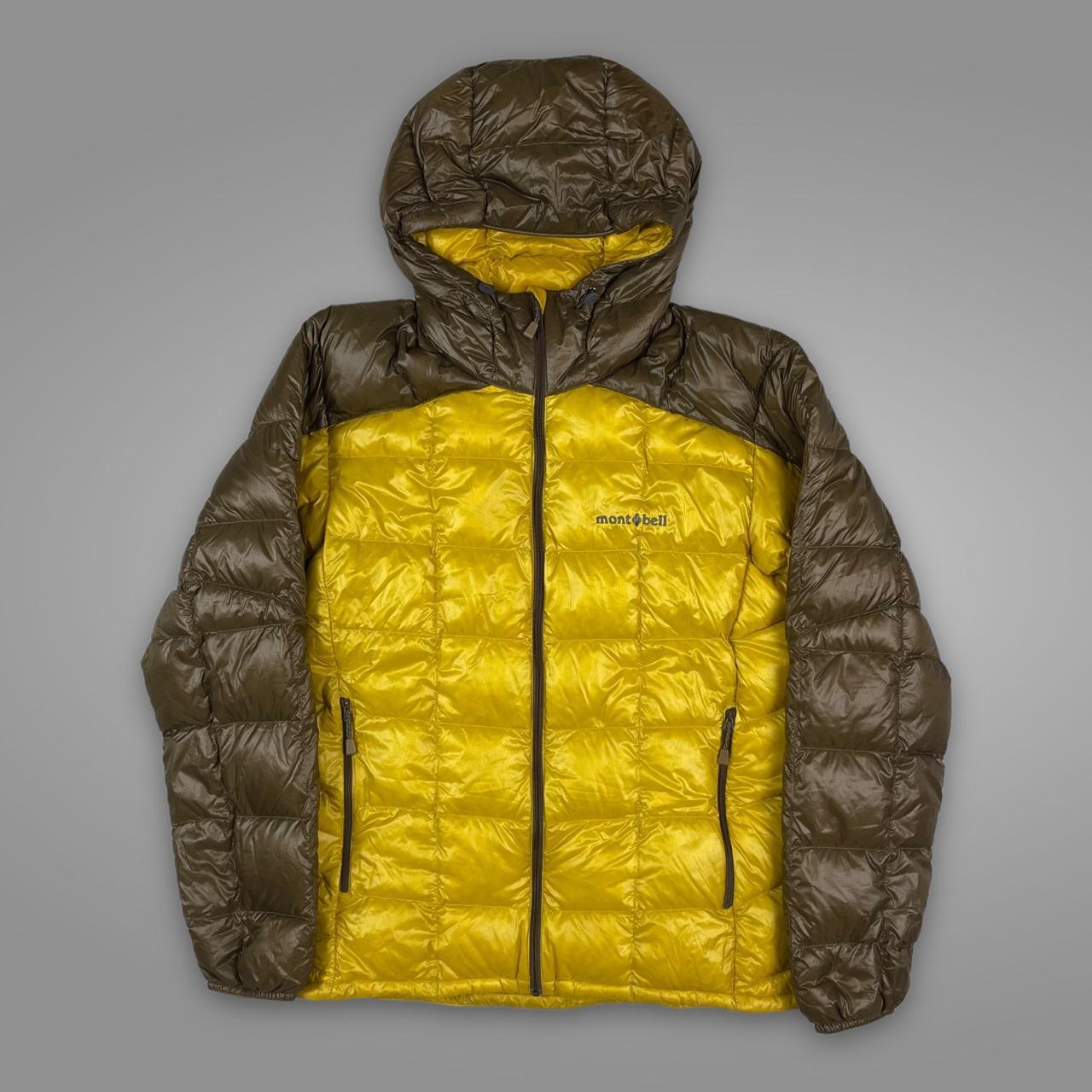 Montbell Yellow Two-Tone Down Puffer Jacket Medium... - Depop
