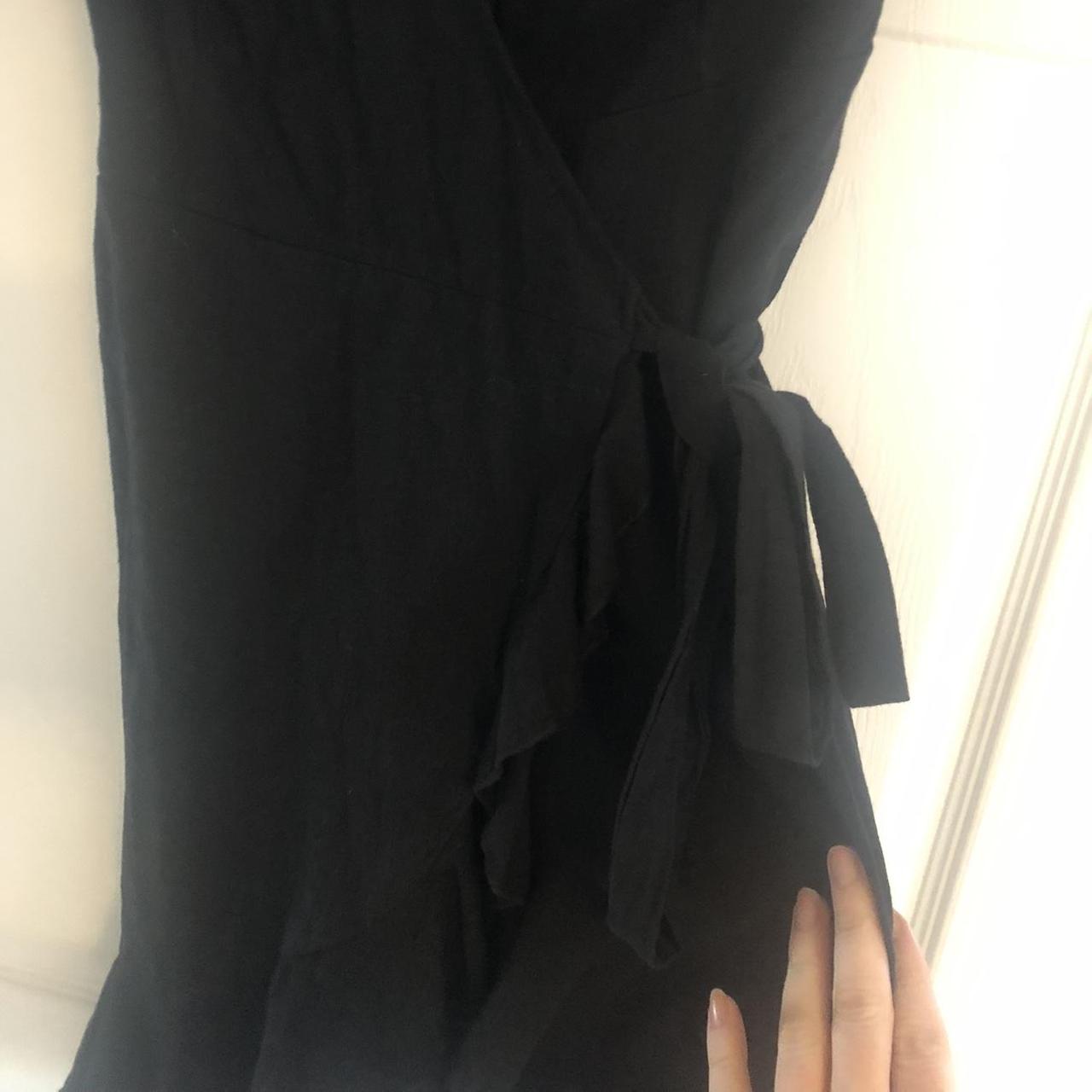 Shein black wrap dress. Size L would fit a 10-14 as... - Depop