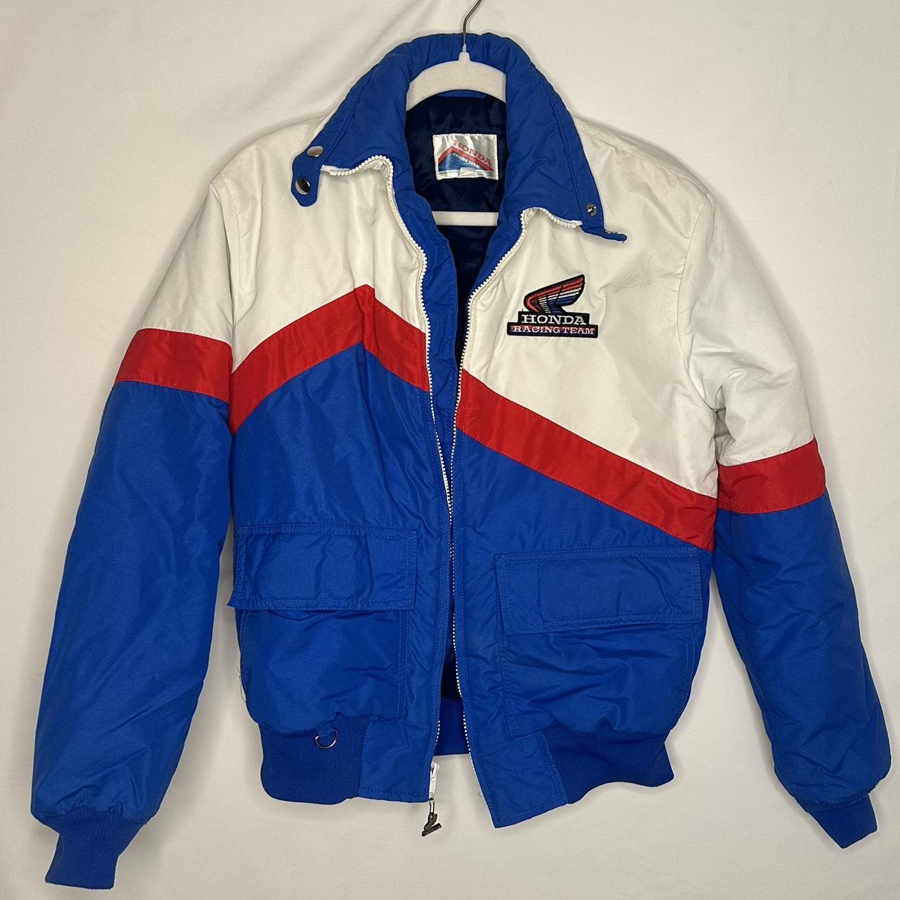 Men's White and Blue Jacket | Depop