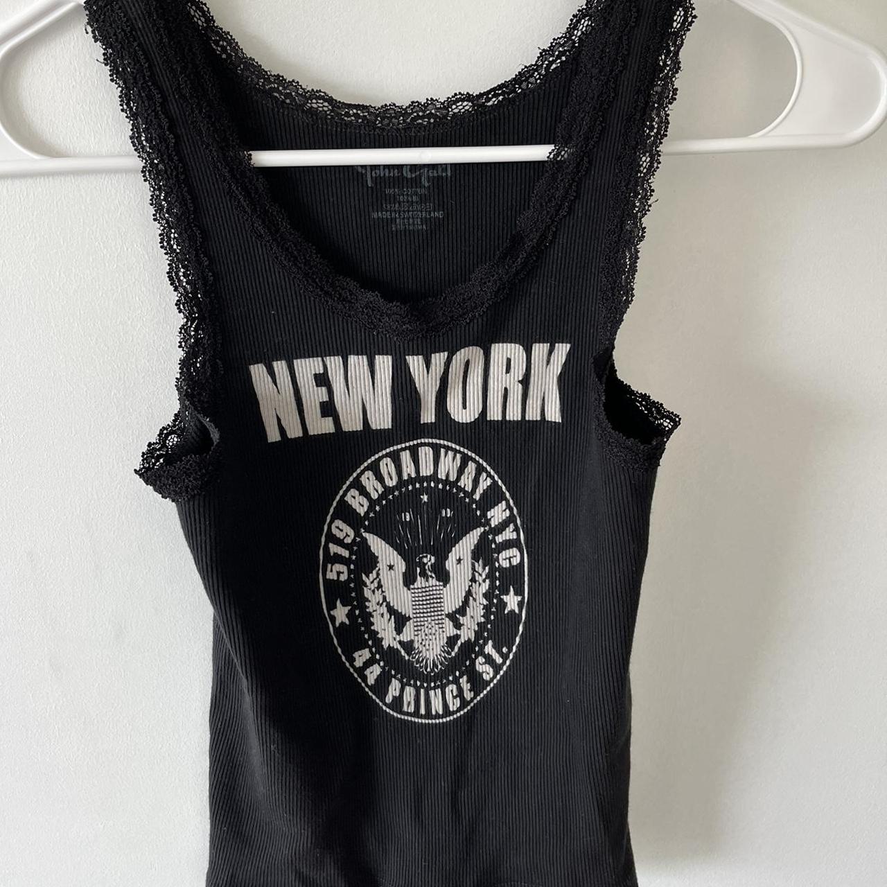 Brandy Melville black New York Ronnie lace... Depop