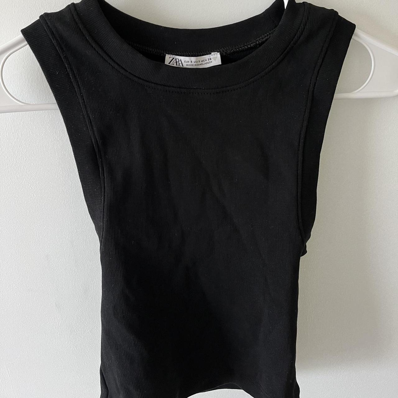 Zara Limitless Contour black tank top Never worn;... - Depop