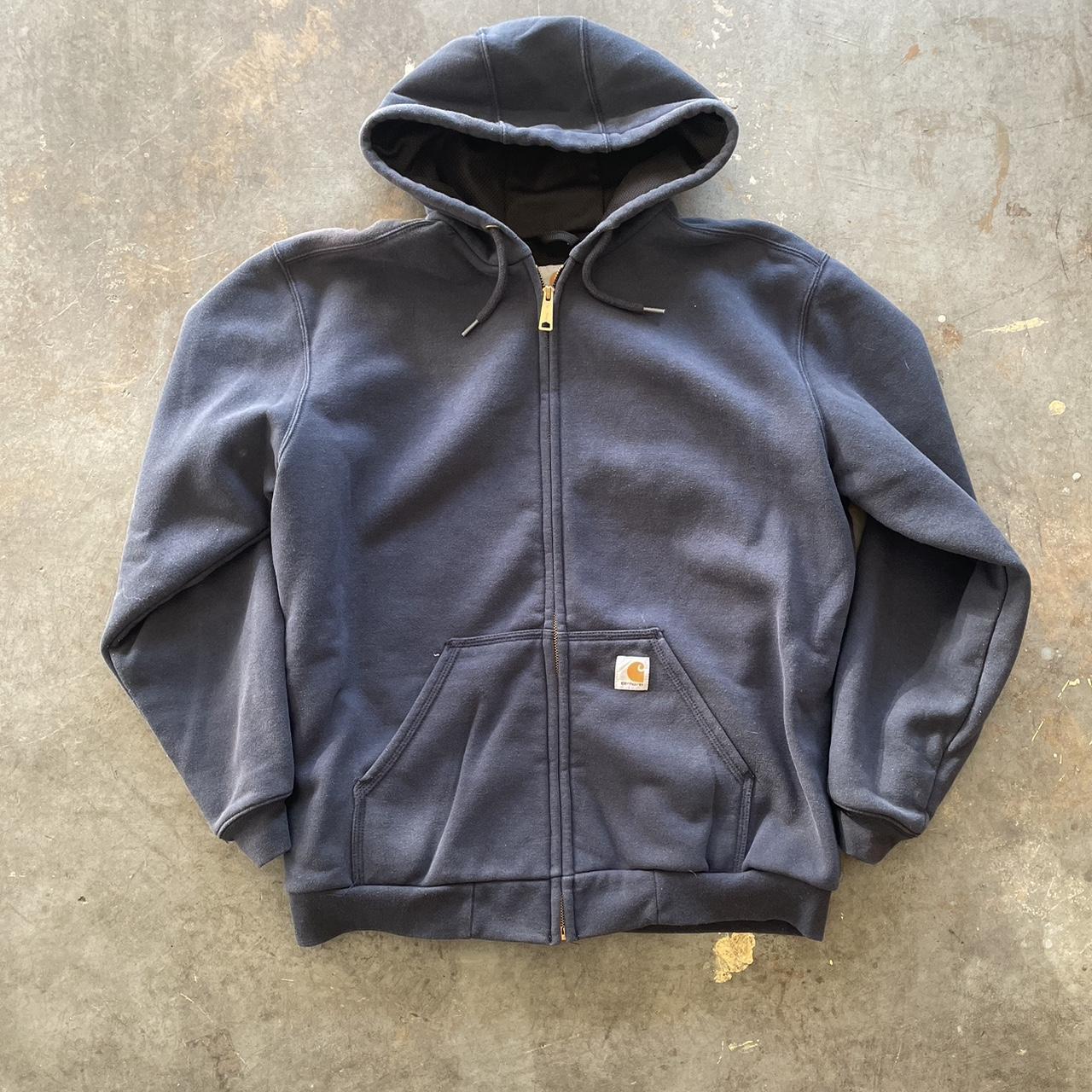 Vintage Heavyweight Carhartt Zip Up Measurements:... - Depop